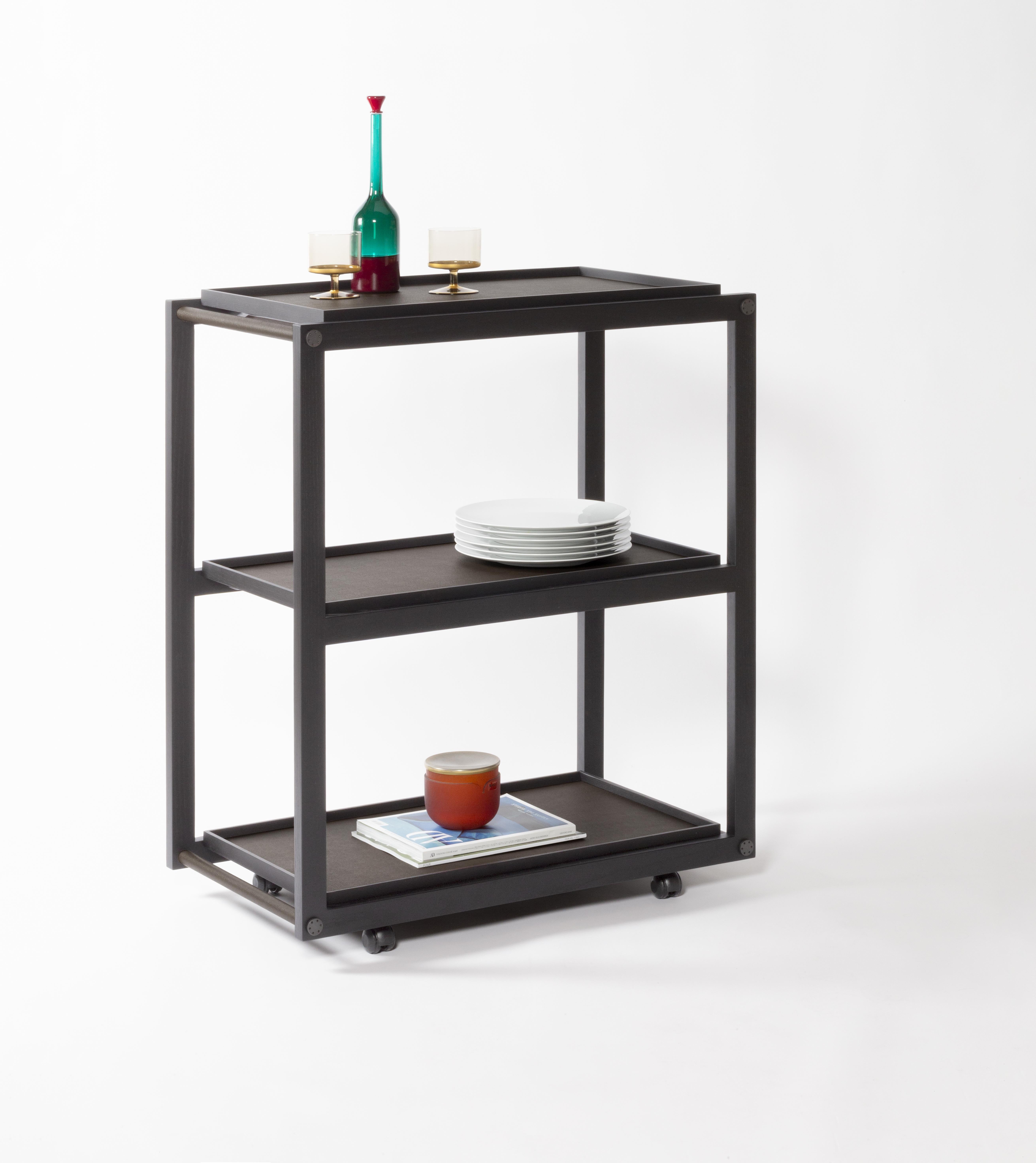Modern Jeremy Serving Trolley Three Levels by Gio Bagnara For Sale