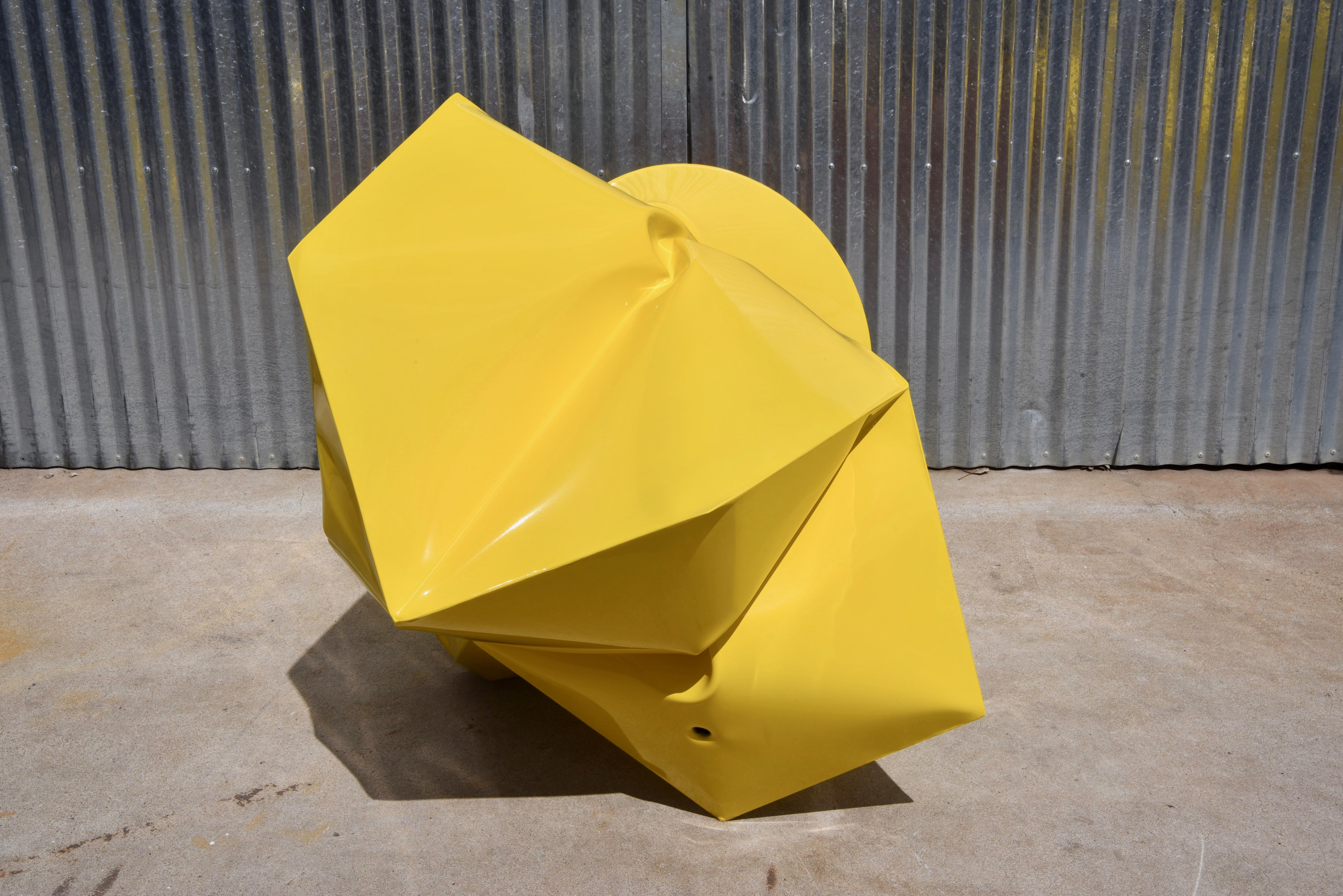 Covestro Yellow - Black Abstract Sculpture by Jeremy Thomas