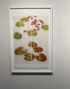 Altered Water Lilies no 1 – abstraktes fotografisches Diptychon, Auflage von 12 gerahmten Exemplaren