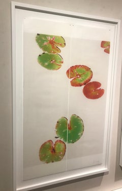 Altered Water Lilies no 7 – abstraktes fotografisches Diptychon, Auflage von 12 gerahmt