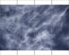 Songs of the Sky No. 13 (4 Panel Sky Photograph Japanese Kozo Paper/Encaustic)