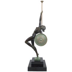 Jericho Trompetenskulptur von Raymonde Guerbe von Max Le Verrier im Art-déco-Stil