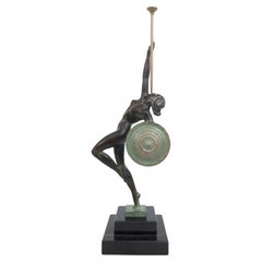 Jericho Trumpet Sculpture from Raymonde Guerbe by Max Le Verrier Art Deco Style