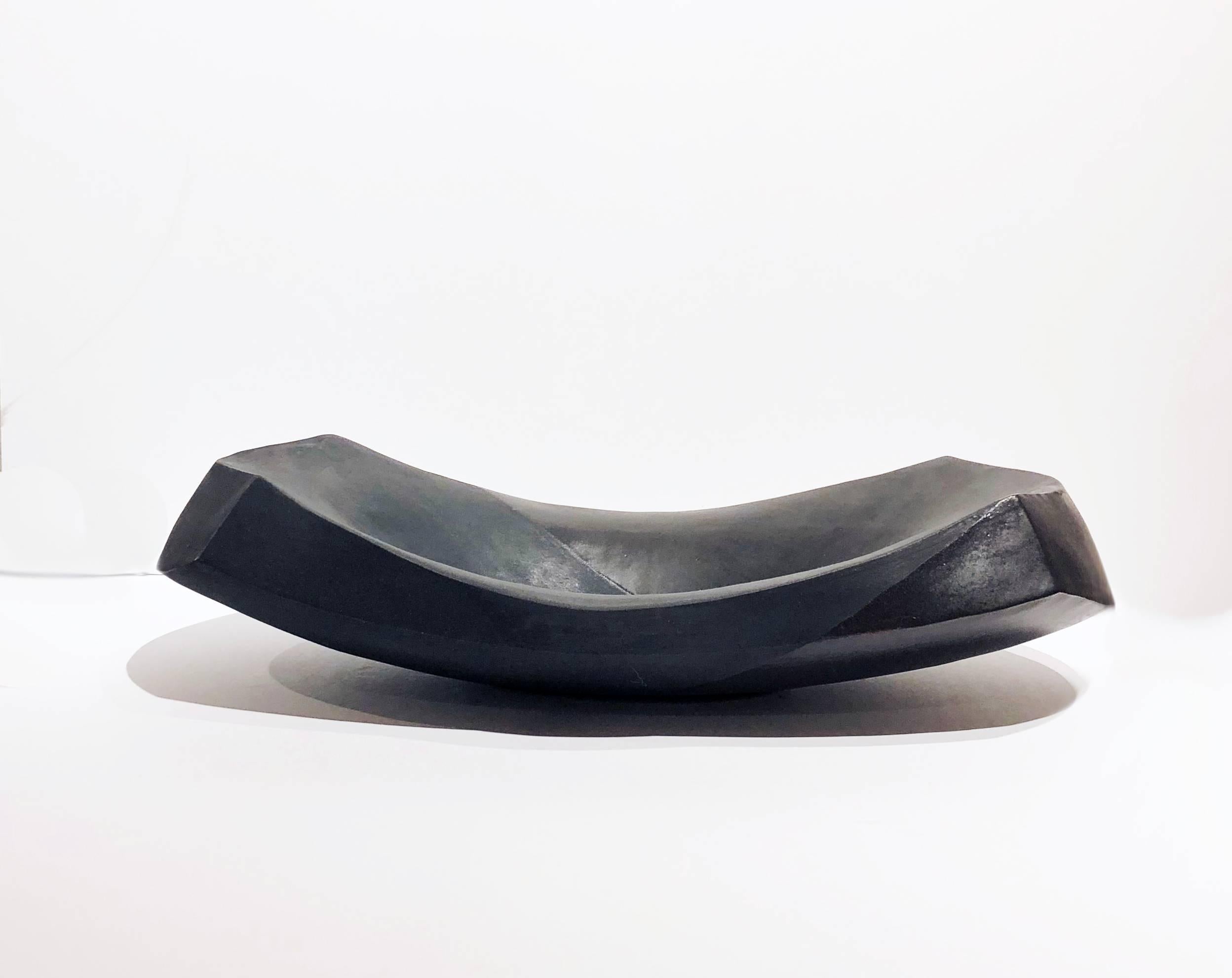Jerilyn Virden Abstract Sculpture - Hollow Rectangle, Ceramic Vessel