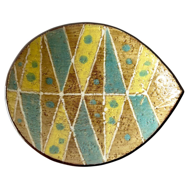 Jerk Werkmaster for Nittsjo Swedish Modernist Shallow Fish Bowl For