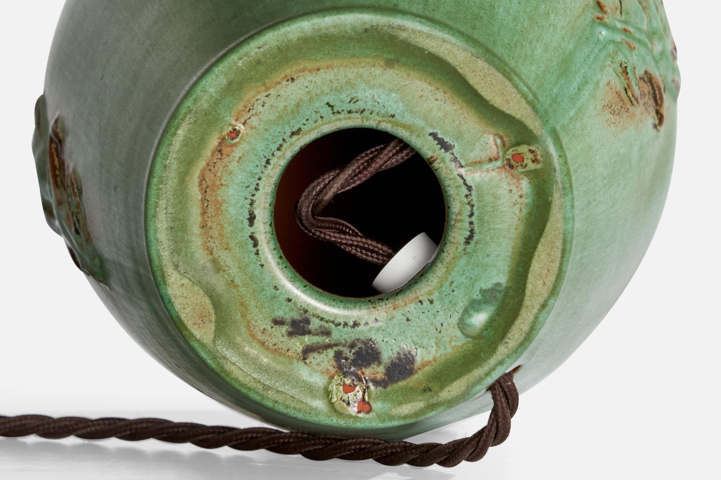 Jerk Werkmäster, Lampada da tavolo, Ceramica, Fabrice, Svezia, anni '30 in vendita 4