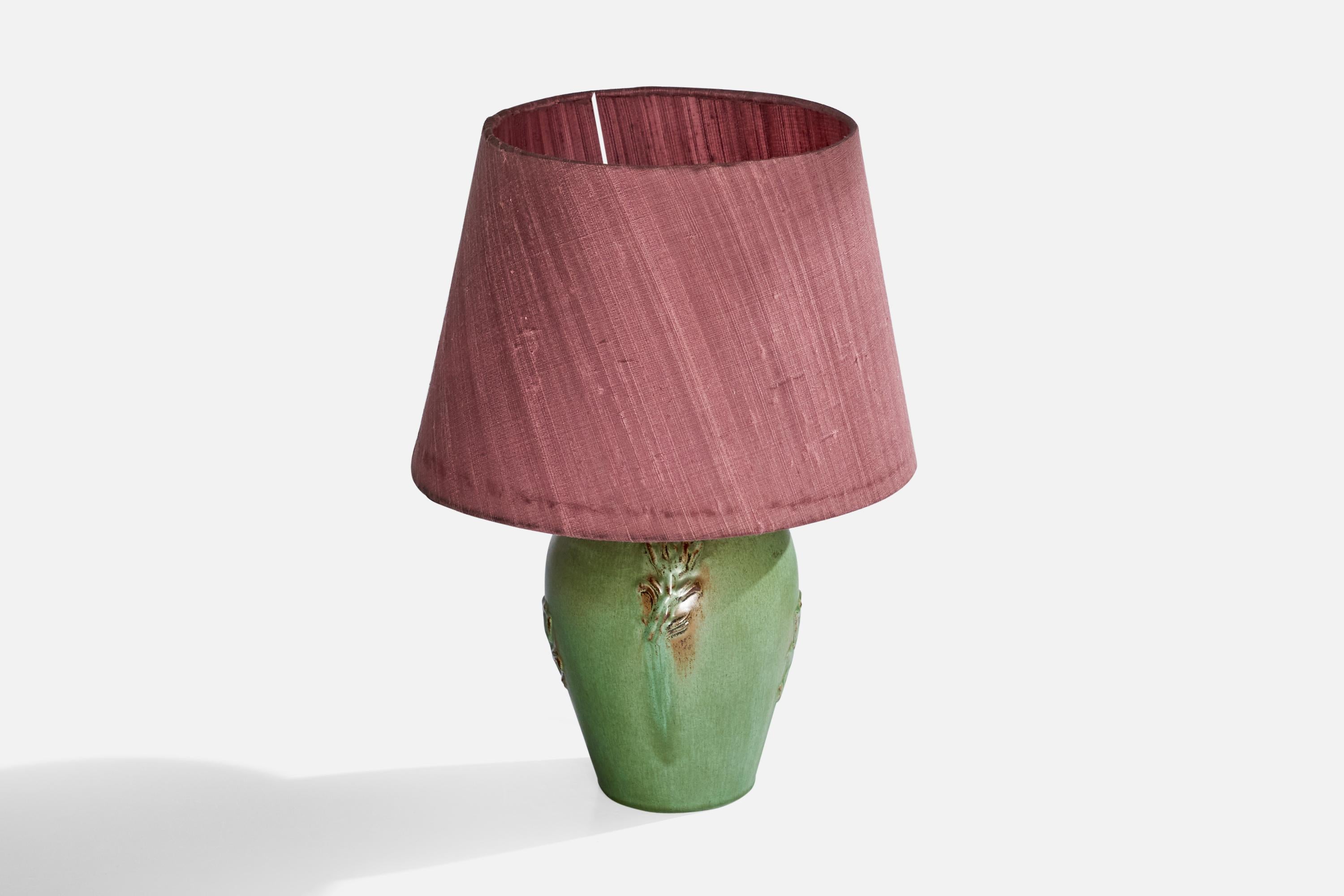 Scandinavo moderno Jerk Werkmäster, Lampada da tavolo, Ceramica, Fabrice, Svezia, anni '30 in vendita