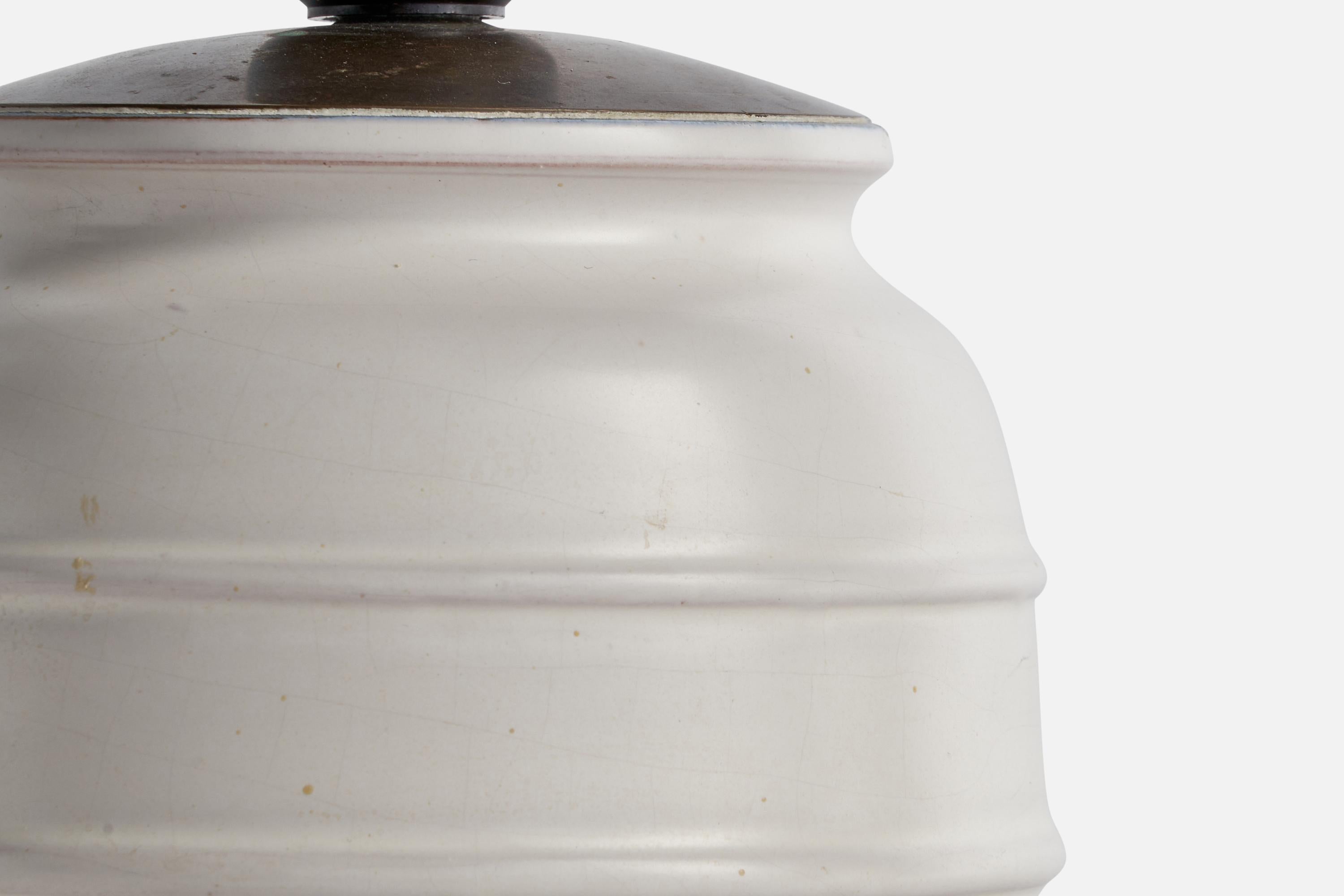 Scandinavo moderno Jerk Werkmäster, lampada da tavolo, ceramica, Svezia, anni '30 in vendita