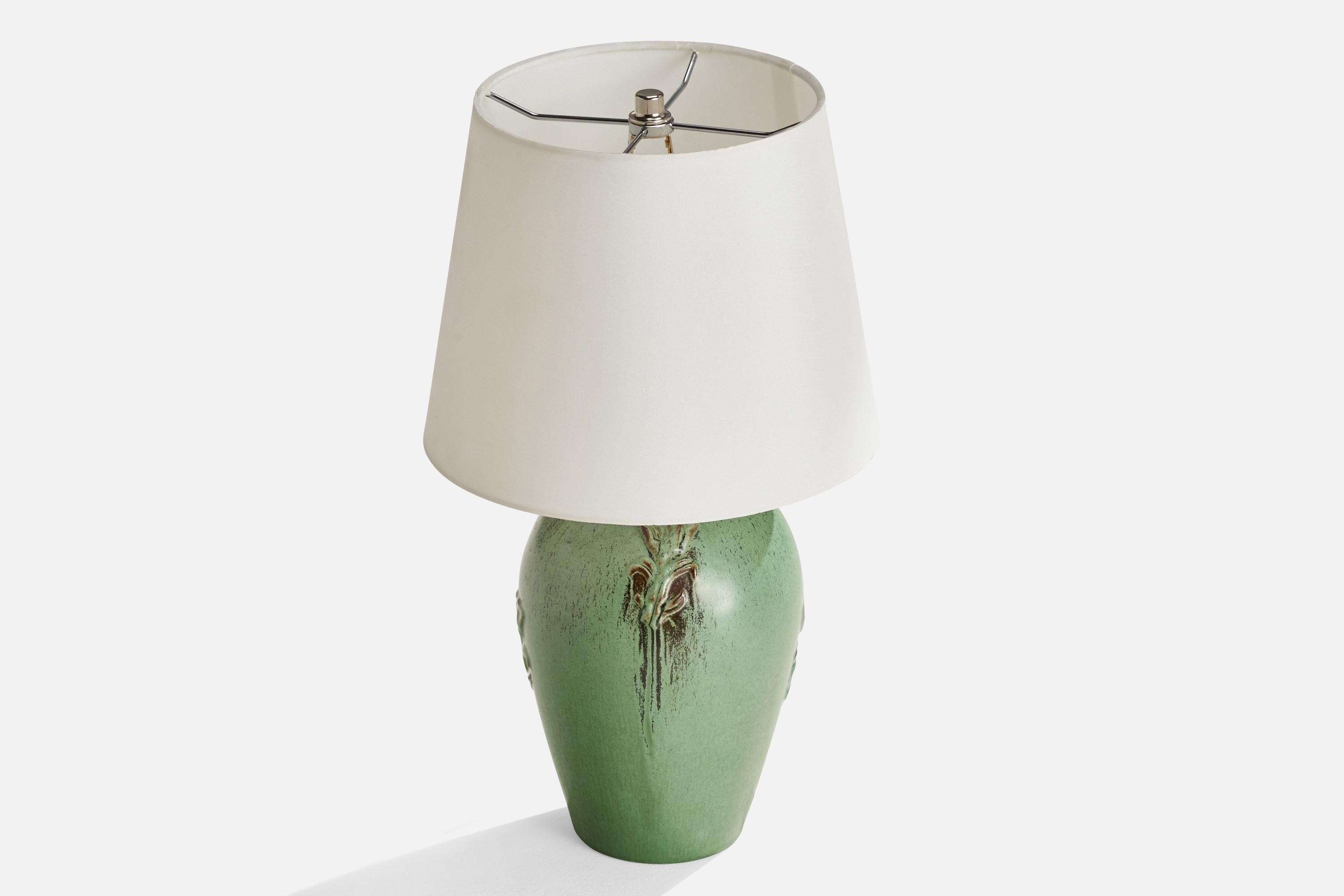 Suédois Jerk Werkmäster, lampe de table, céramique, Suède, années 1930 en vente