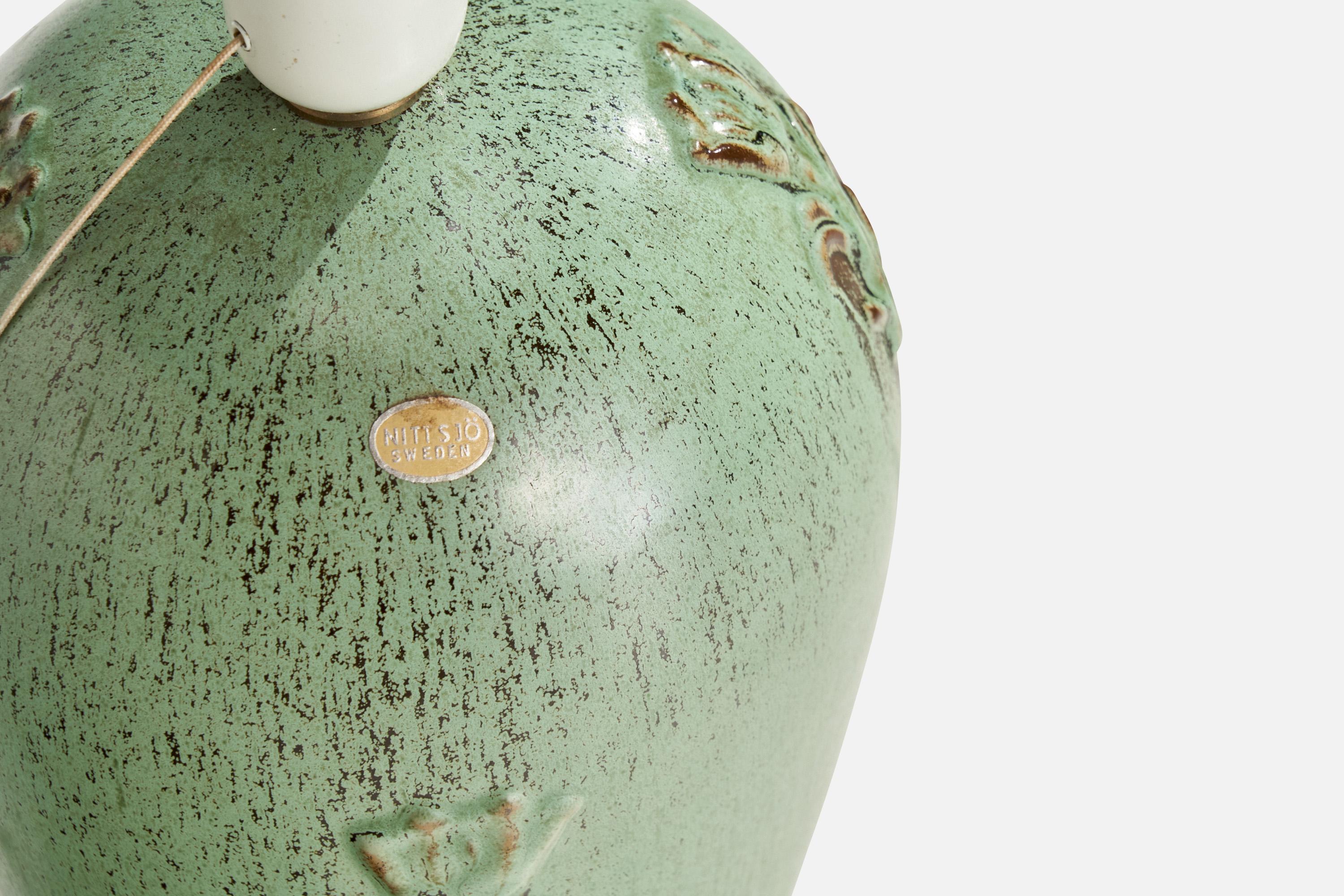 Jerk Werkmäster, lampe de table, céramique, Suède, années 1930 Bon état - En vente à High Point, NC