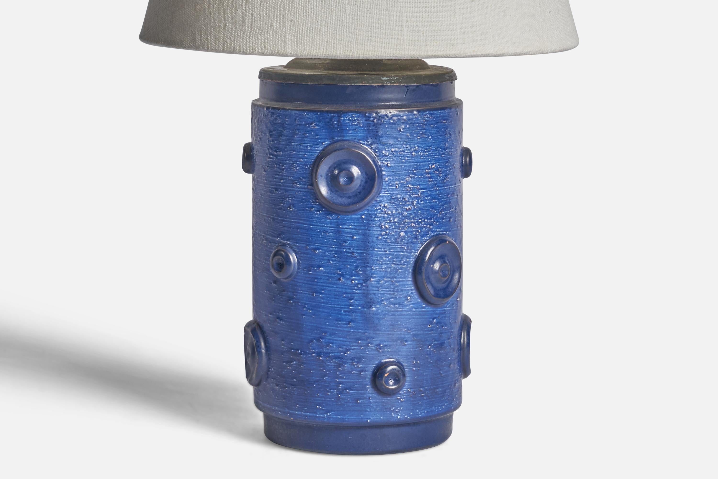 Swedish Jerk Werkmäster, Table Lamp, Earthenware, Sweden, 1930s For Sale