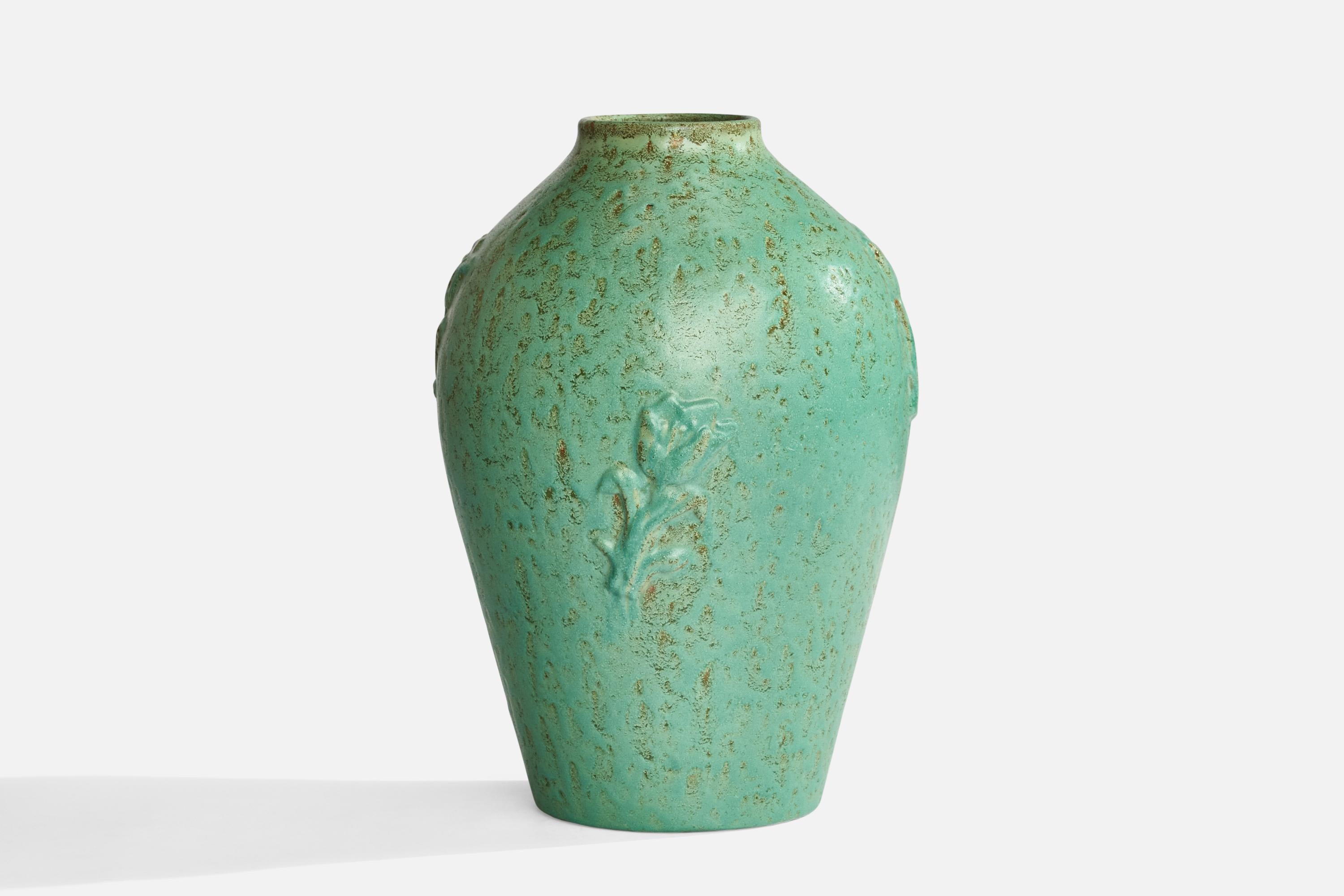 Scandinave moderne Jerk Werkmäster, vase, céramique, Suède, années 1930 en vente