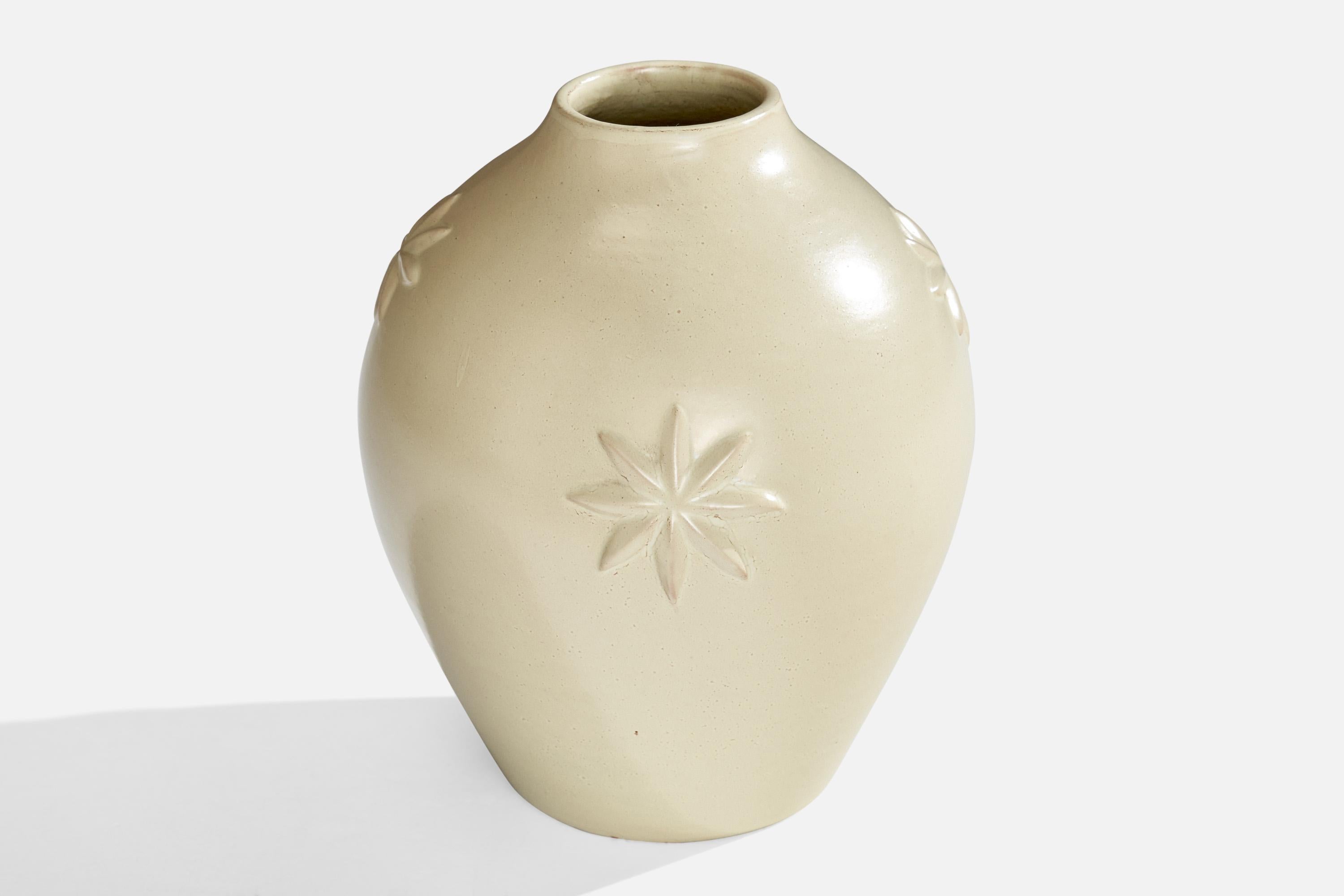 Ruck Werkmäster, Vase, Keramik, Schweden, 1930er Jahre (Skandinavische Moderne) im Angebot