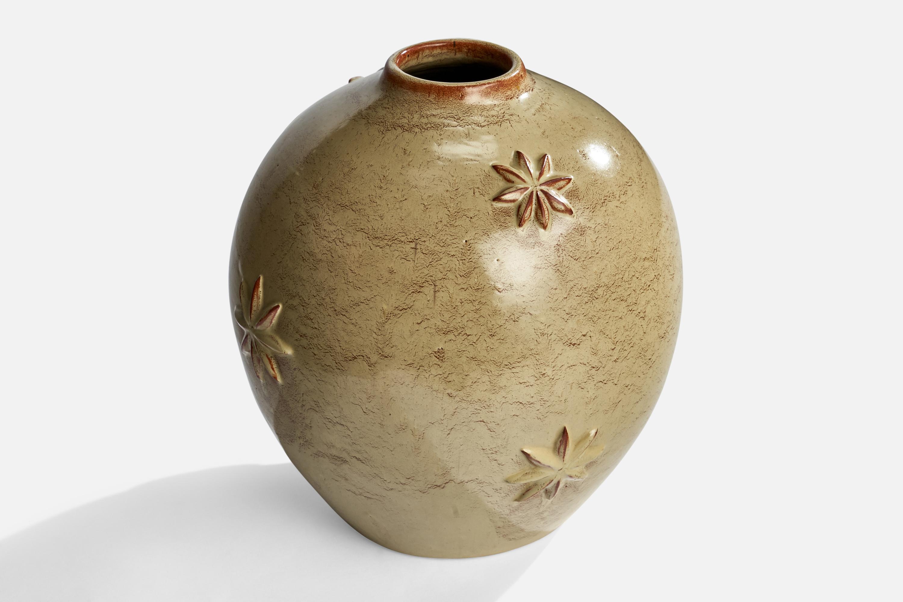 Swedish Jerk Werkmäster, Vase, Ceramic, Sweden, 1930s For Sale