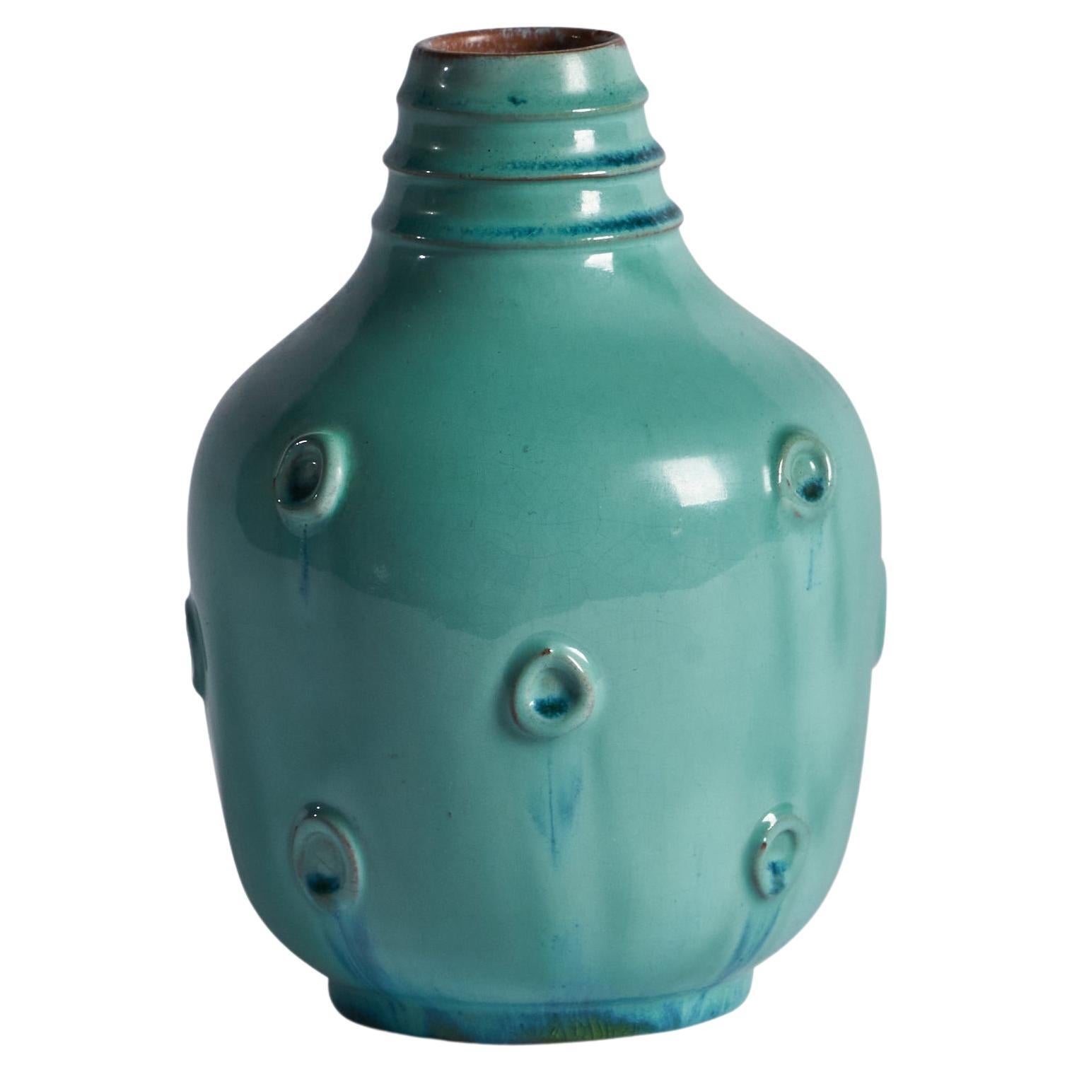 Jerk Werkmäster, Vase, Earthenware, Sweden, 1940s