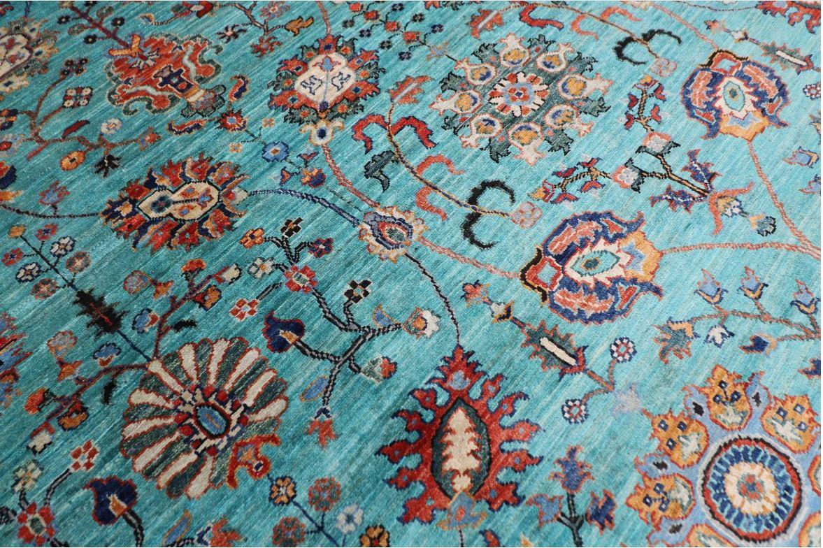 Vegetable Dyed Jerm Rugs's 10X13 ft Hand Knotted Afghan Turkmen Sultani Rug For Sale