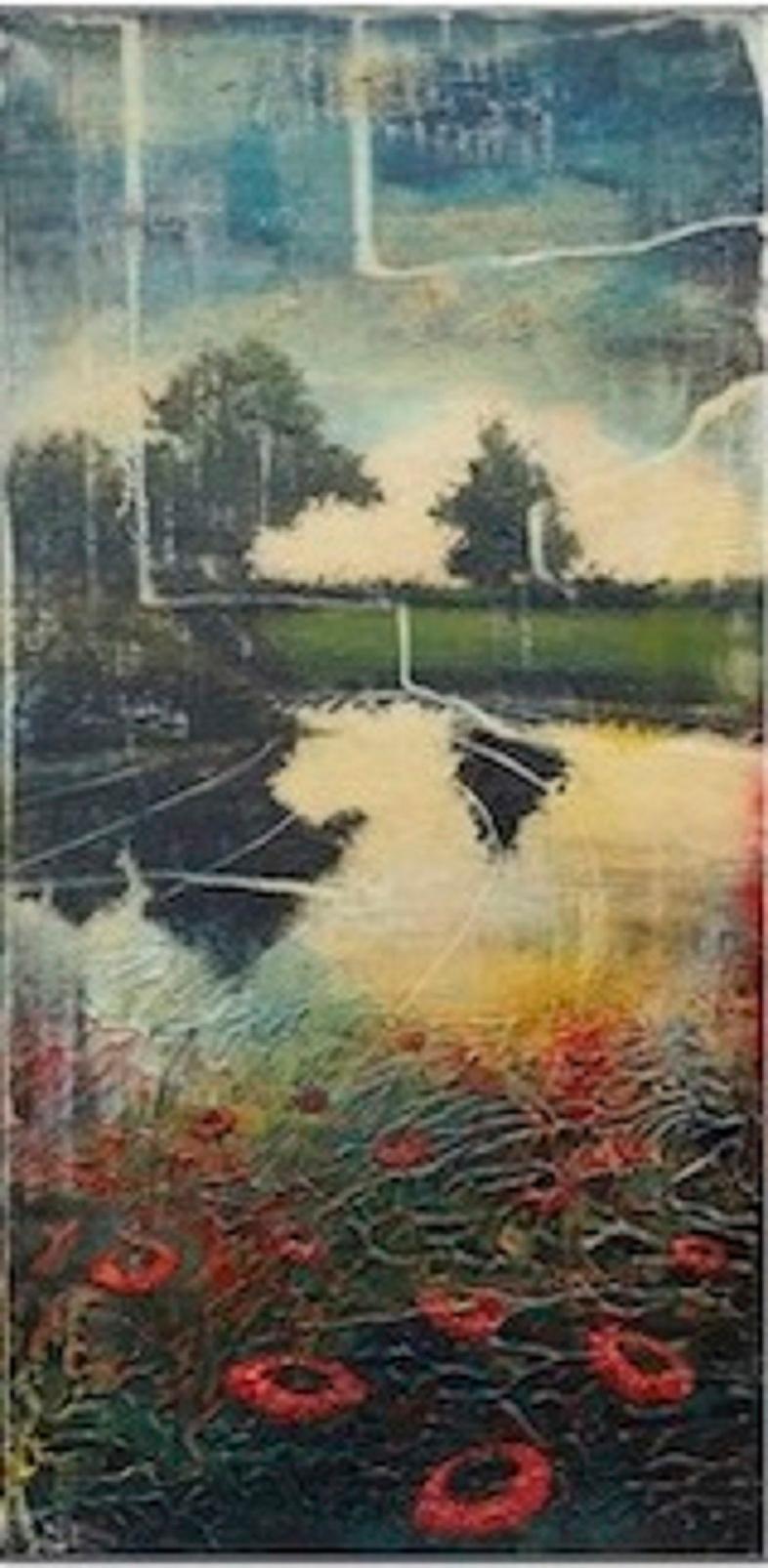 Jernej Forbici Landscape Painting - Untitled Acrylic and Oil Painting on Canvas Landscape in Stock