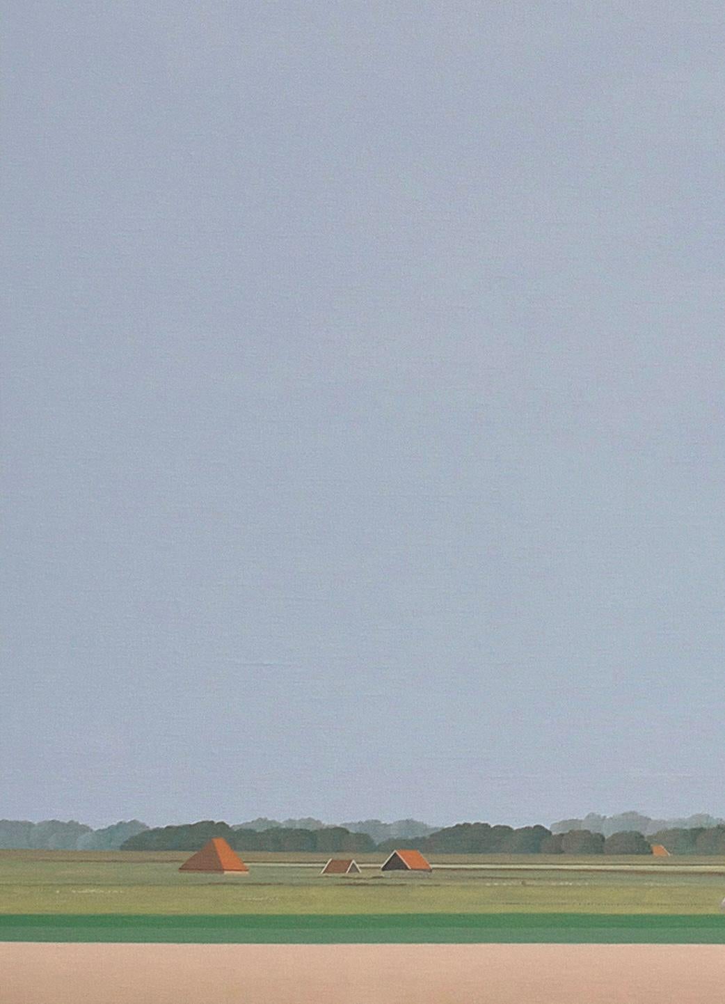 L'avion en paysage - peinture de paysage - Painting de Jeroen Allart