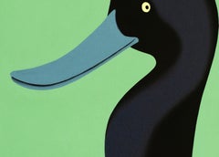 Anatra nera - pittura figurativa di animali
