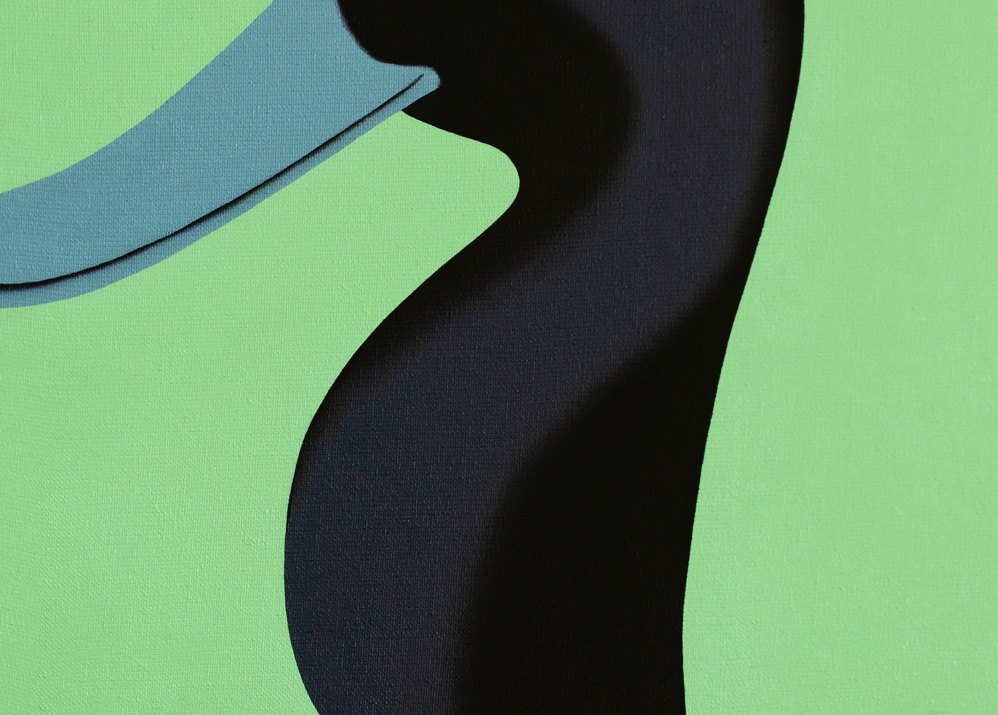 Peinture d'animal figurative - canard noir - Contemporain Painting par Jeroen Allart