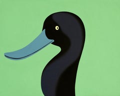 Black Duck - figurative animal painting