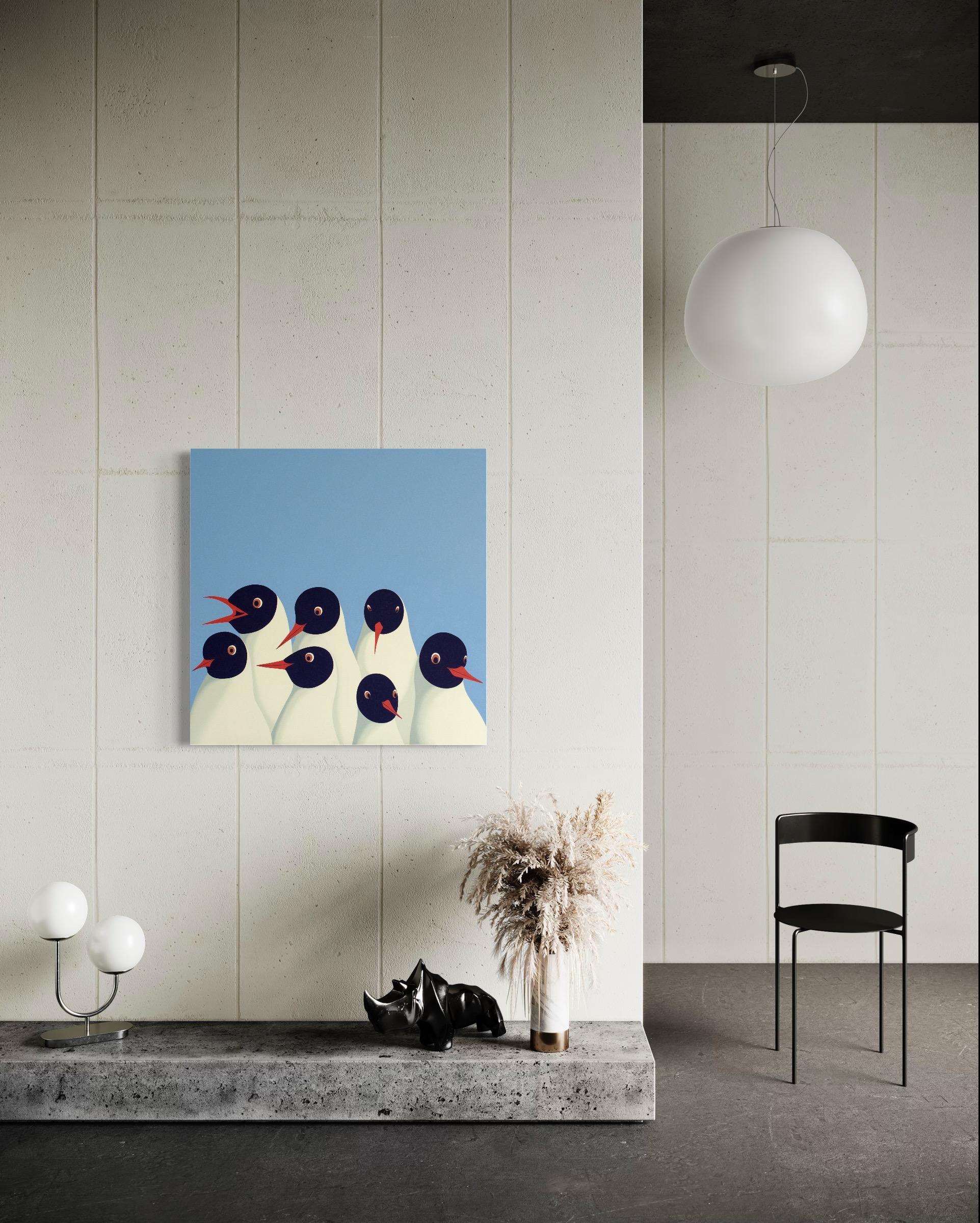 Gabbiani testa nera 2023 - pittura di paesaggio 3