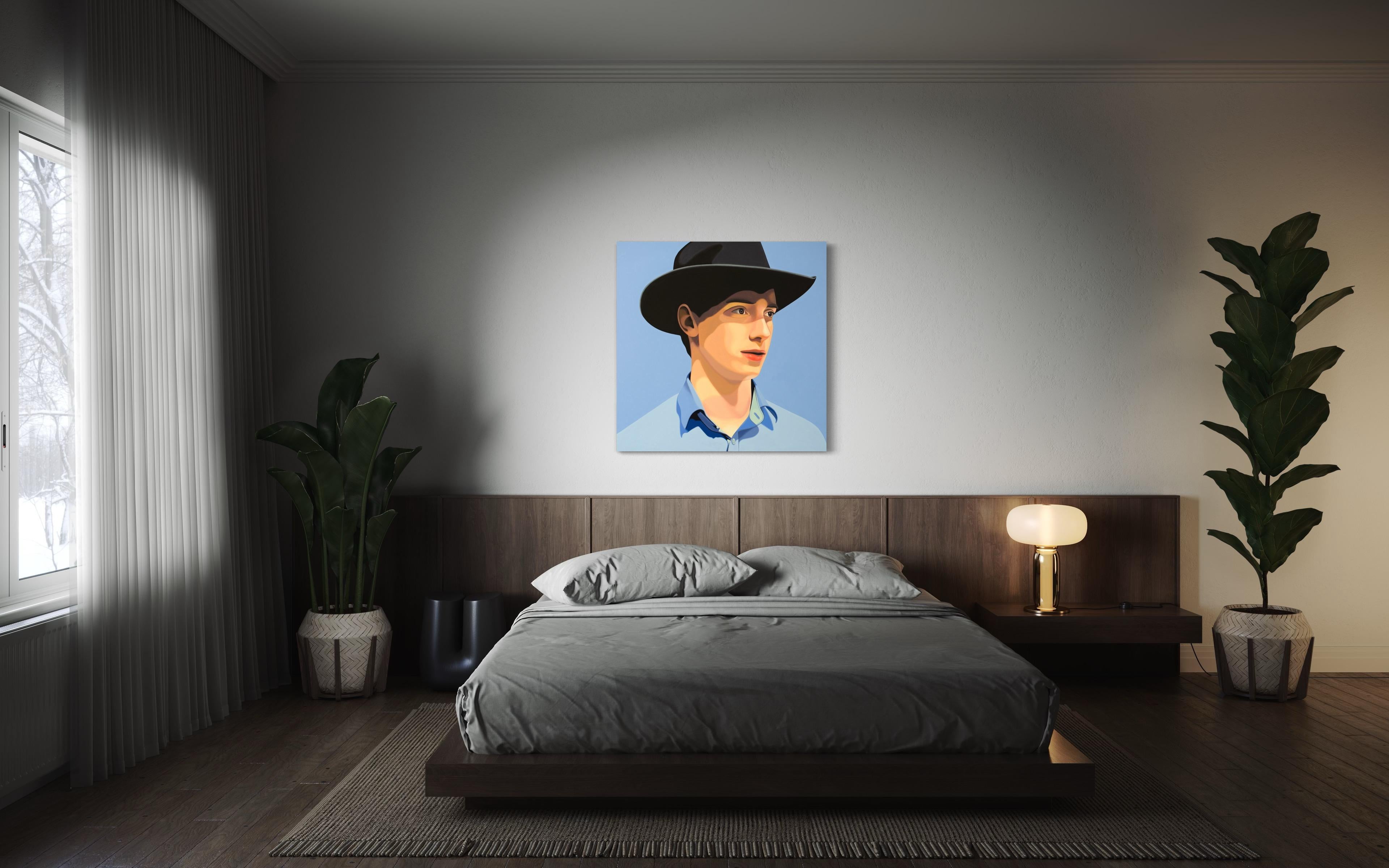 Cowboy Rob - pintura figurativa en venta 8