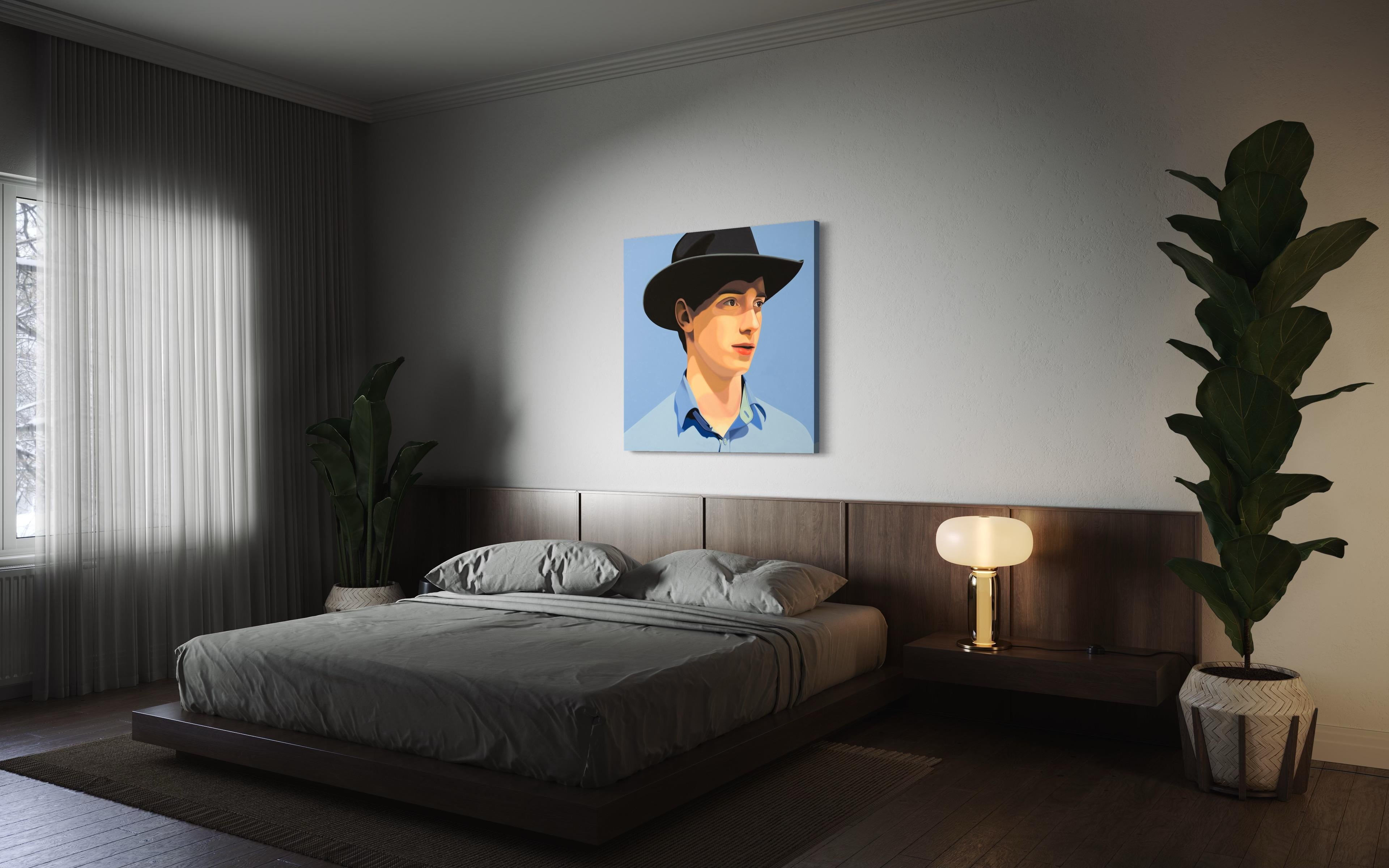 Robe de cowboy - peinture figurative en vente 3