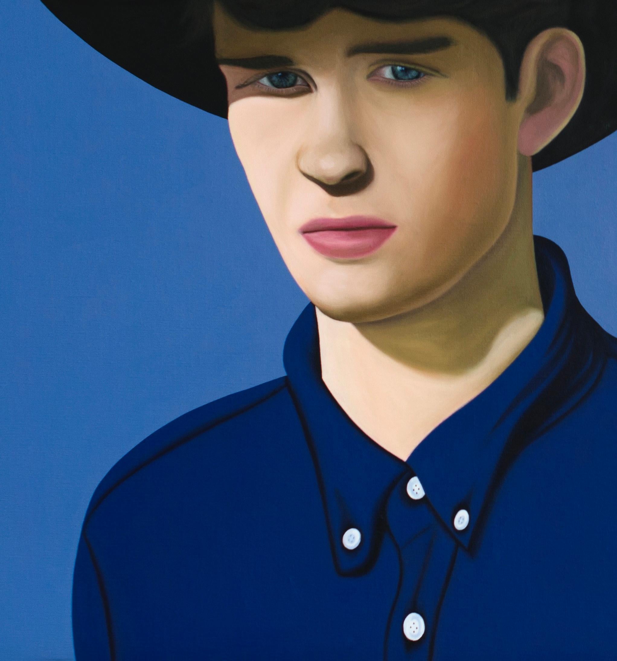 Cowboy Sep 2 - figurative painting - Minimalist Painting by Jeroen Allart