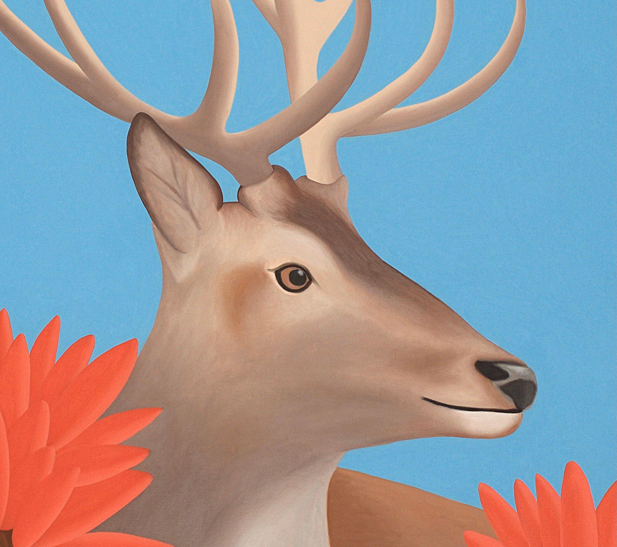 Deer - figurative animal painting 1