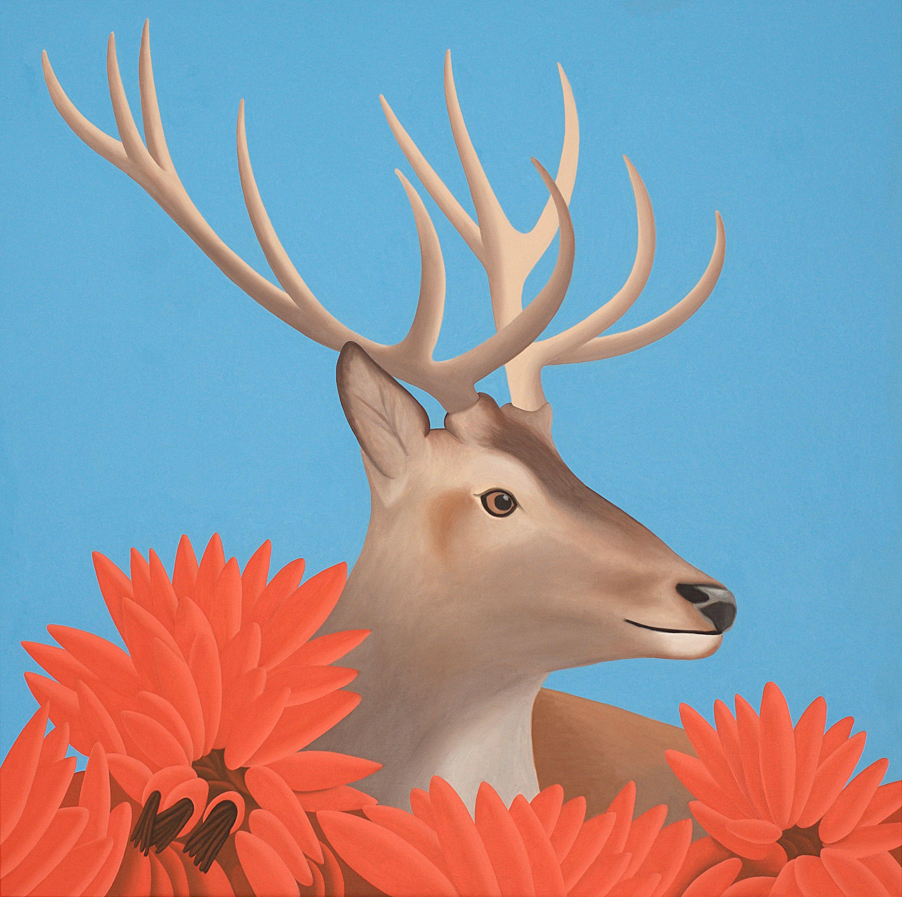 Deer - figurative animal painting 2