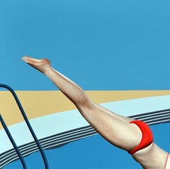 Diver - figurative landscape painting