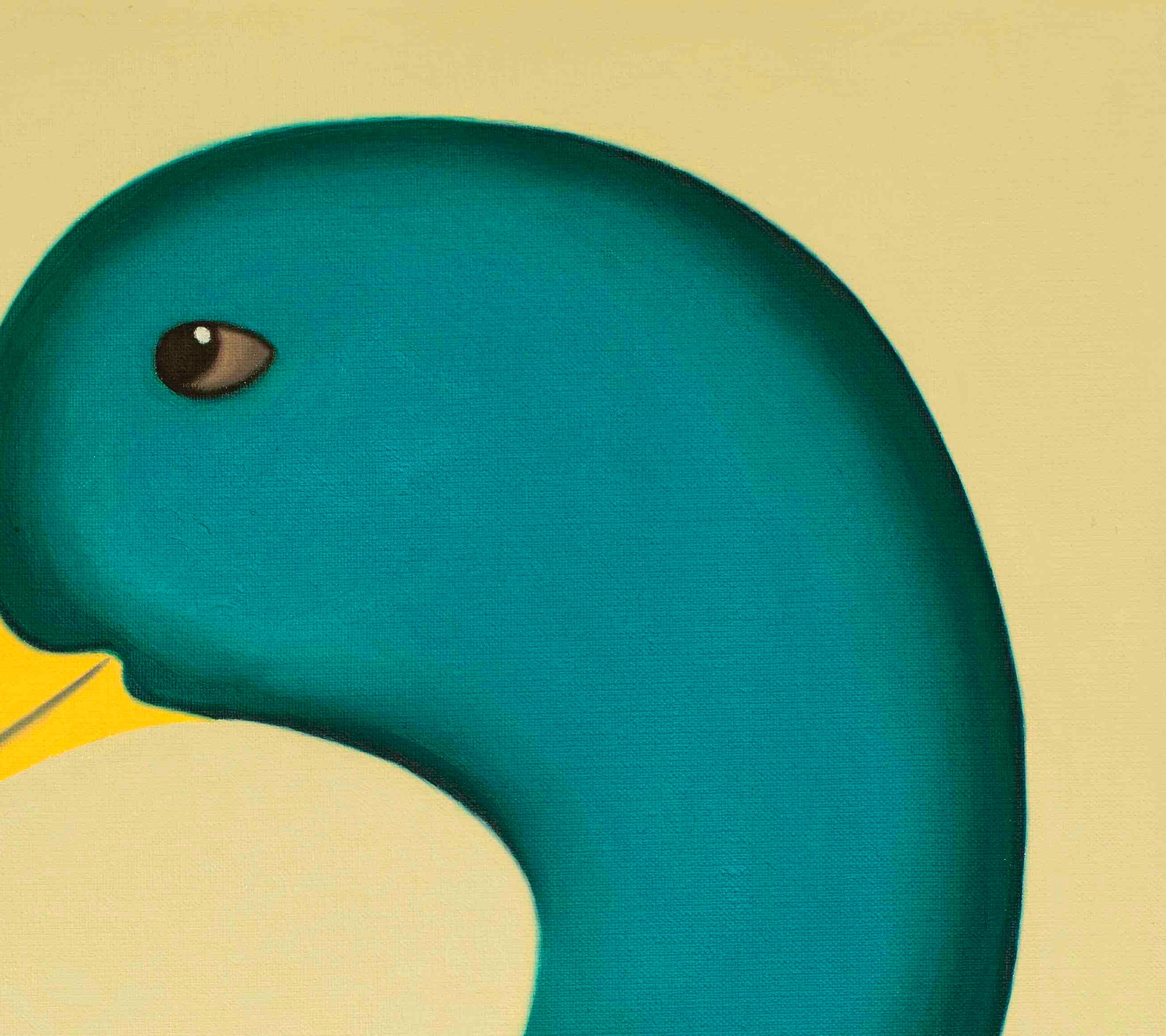Duck - figurative animal painting - Contemporary Painting by Jeroen Allart
