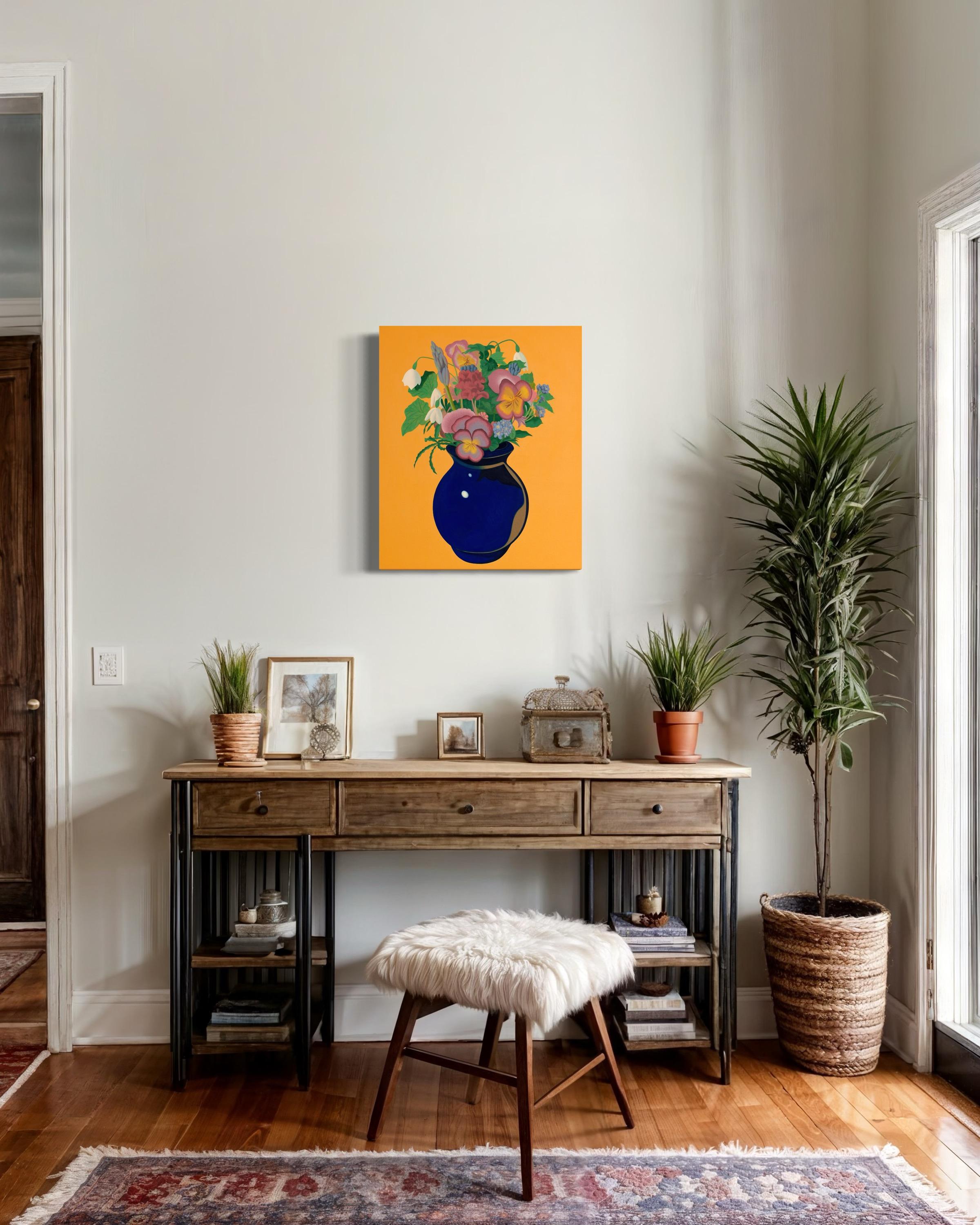 Flores I - pintura figurativa en venta 3