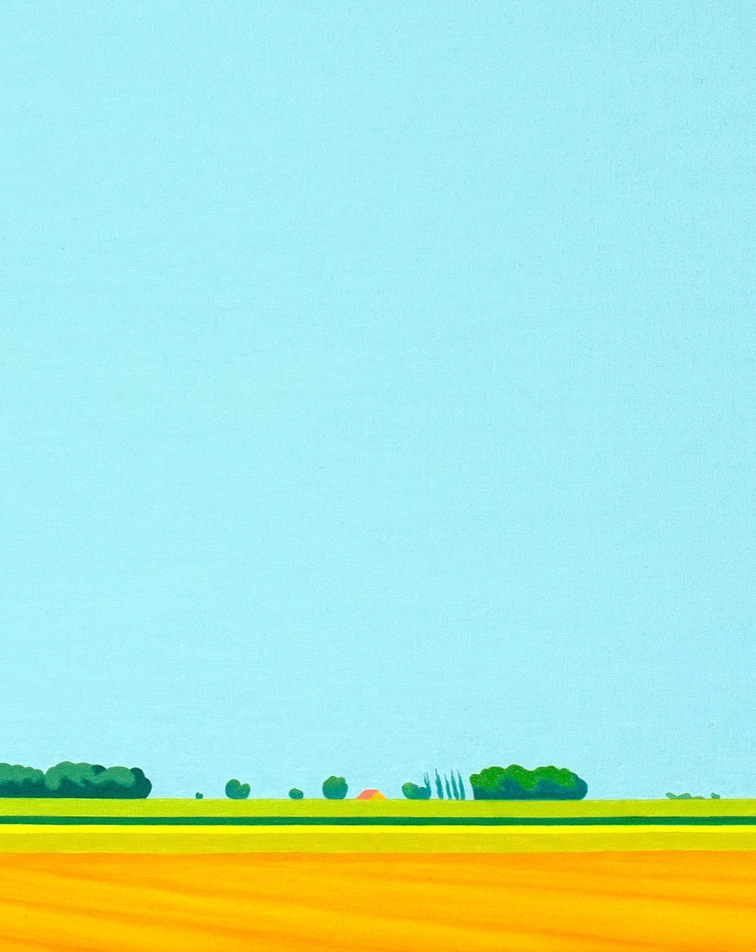 Paisaje neerlandés I - pintura de paisaje en venta 7