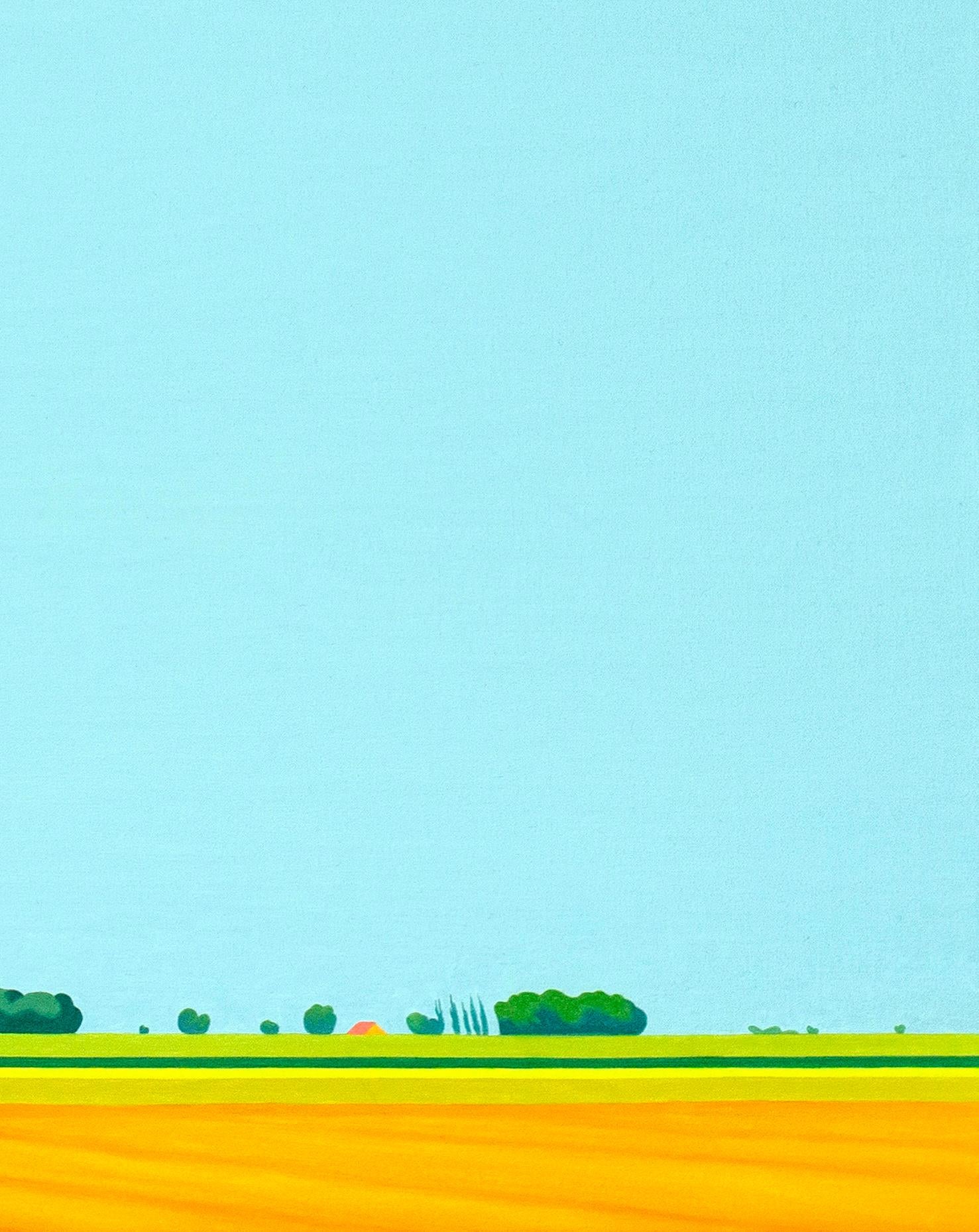 Paisaje neerlandés I - pintura de paisaje en venta 8