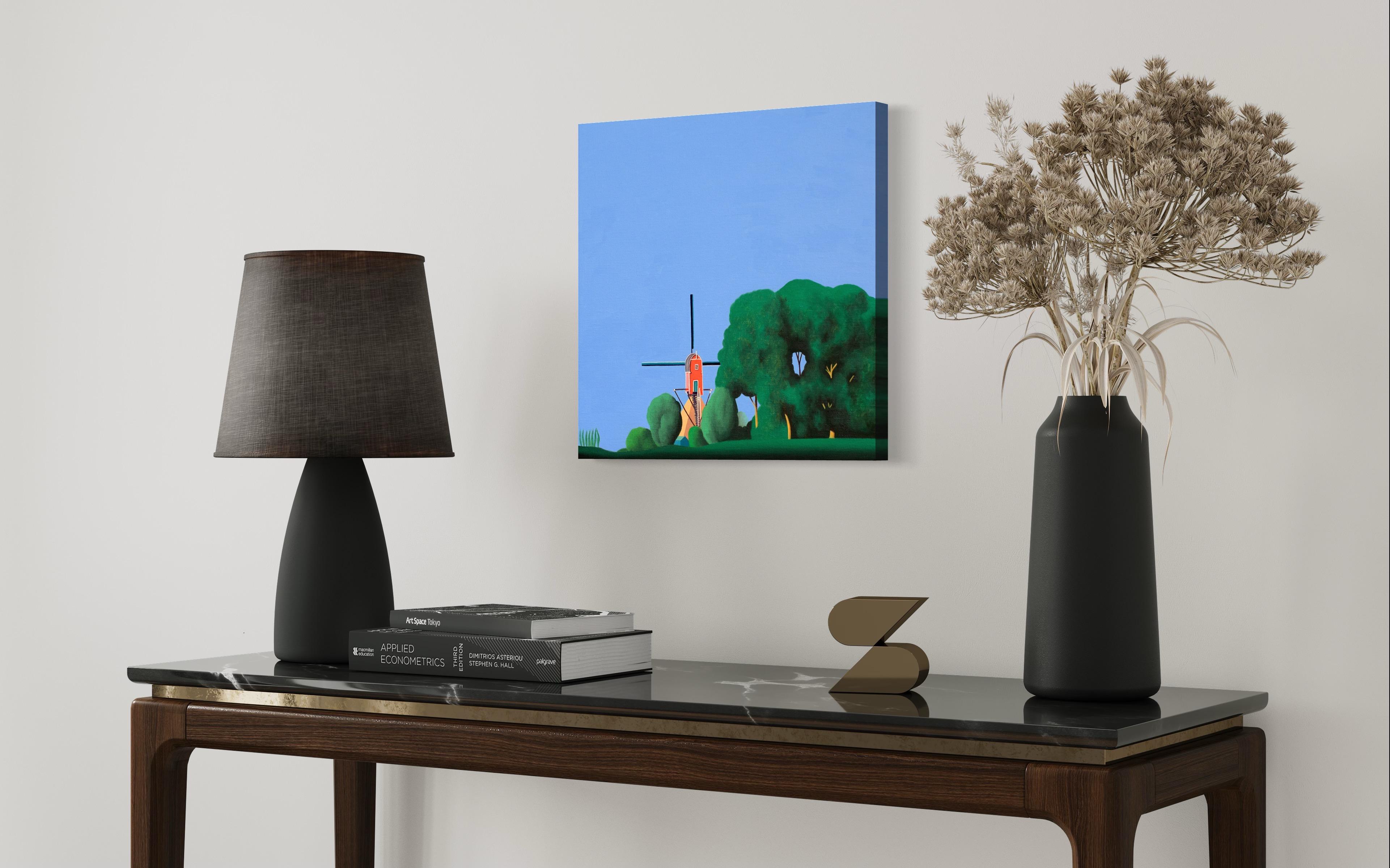 North Holland 2023 - landscape painting - Minimalist Painting by Jeroen Allart