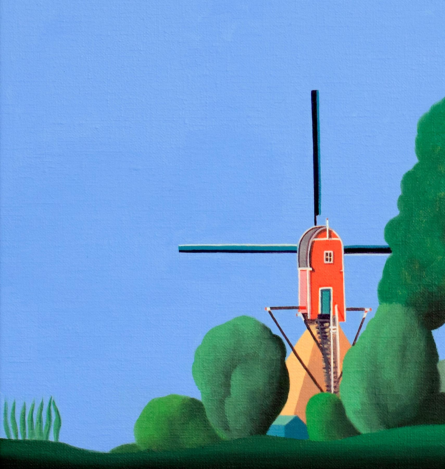 Olanda Settentrionale 2023 - pittura di paesaggio in vendita 1