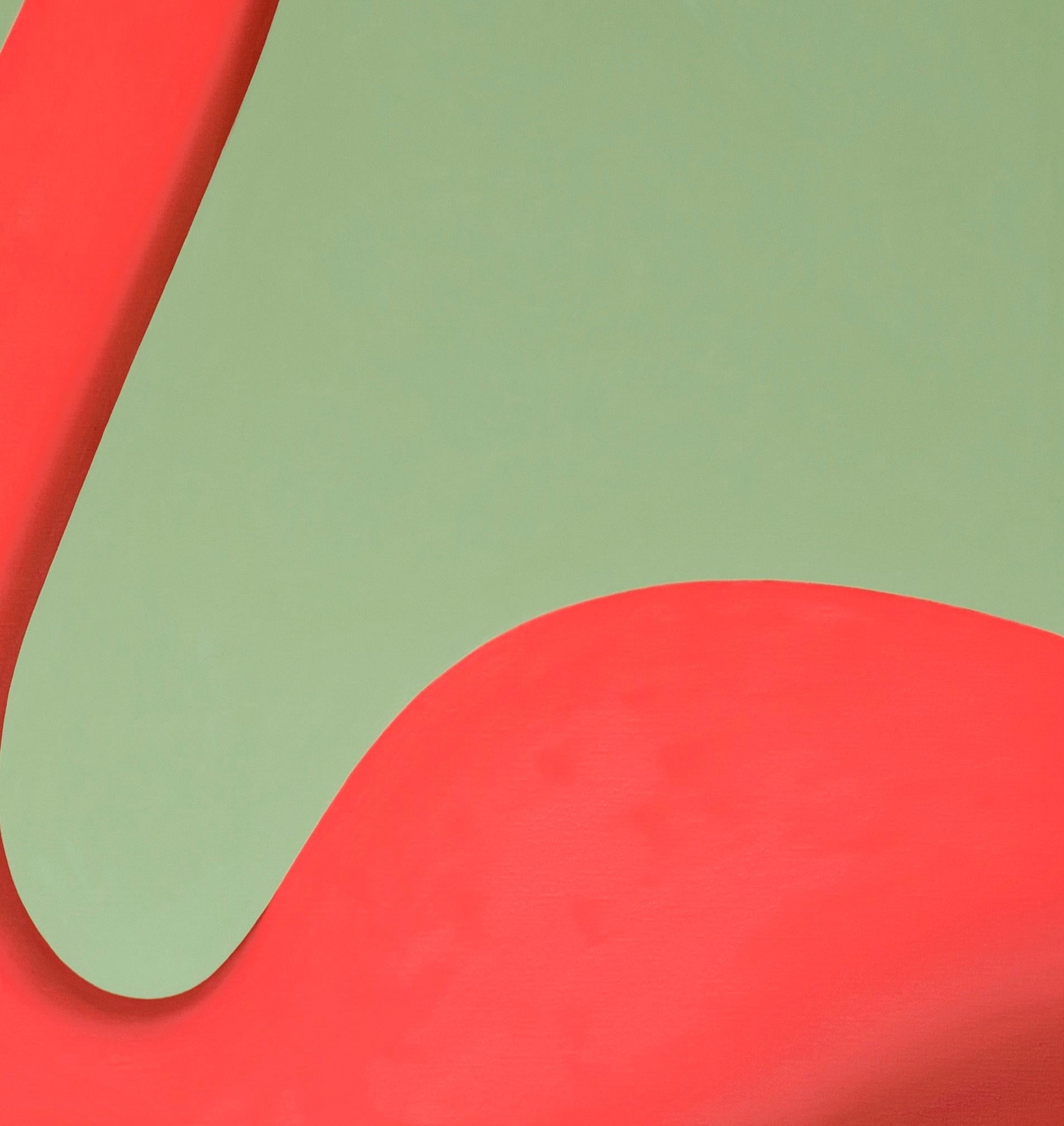 Flamingo in Rosa – Landschaftsgemälde im Angebot 5