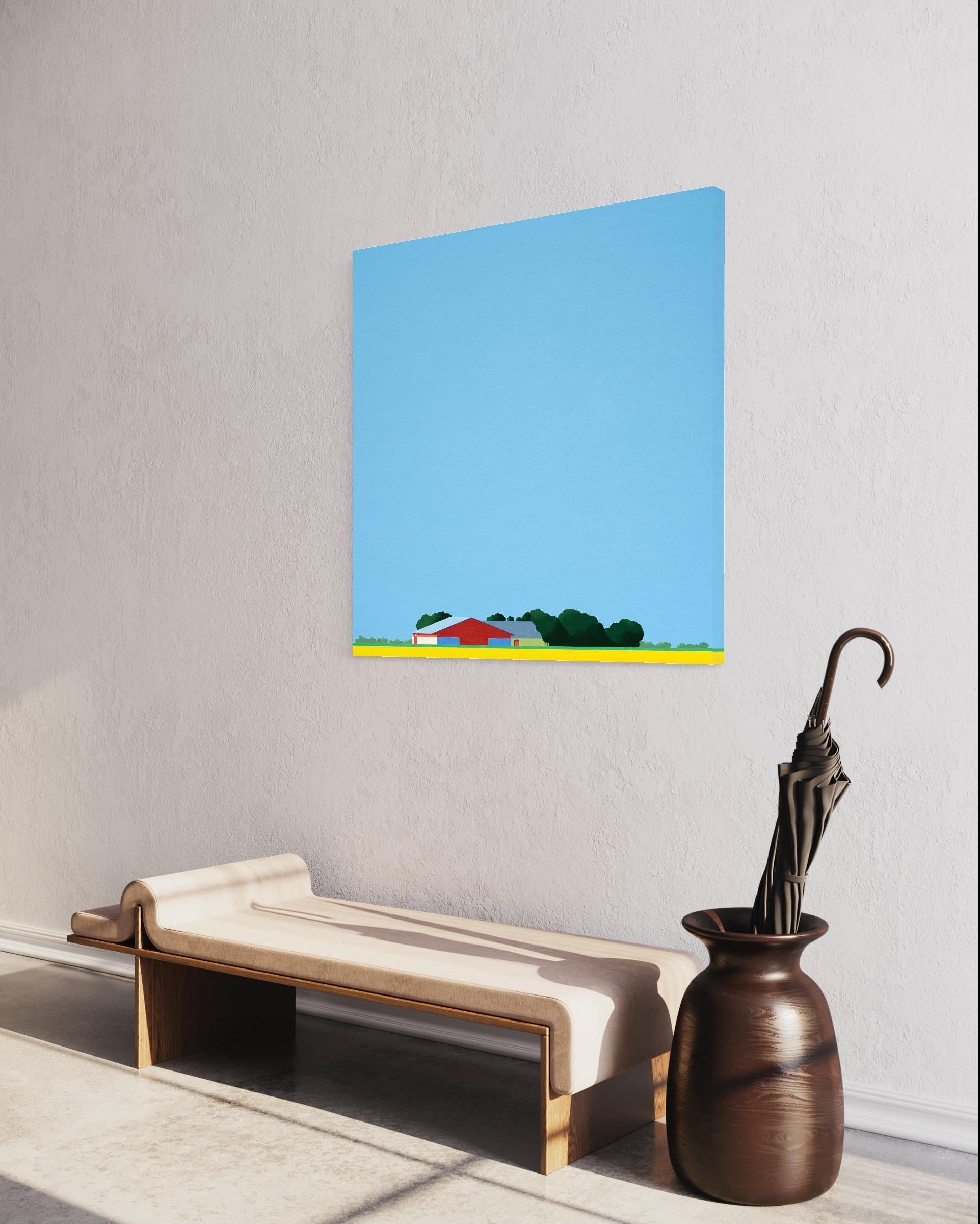 Skane Lan 2023 – Landschaftsgemälde (Minimalistisch), Painting, von Jeroen Allart