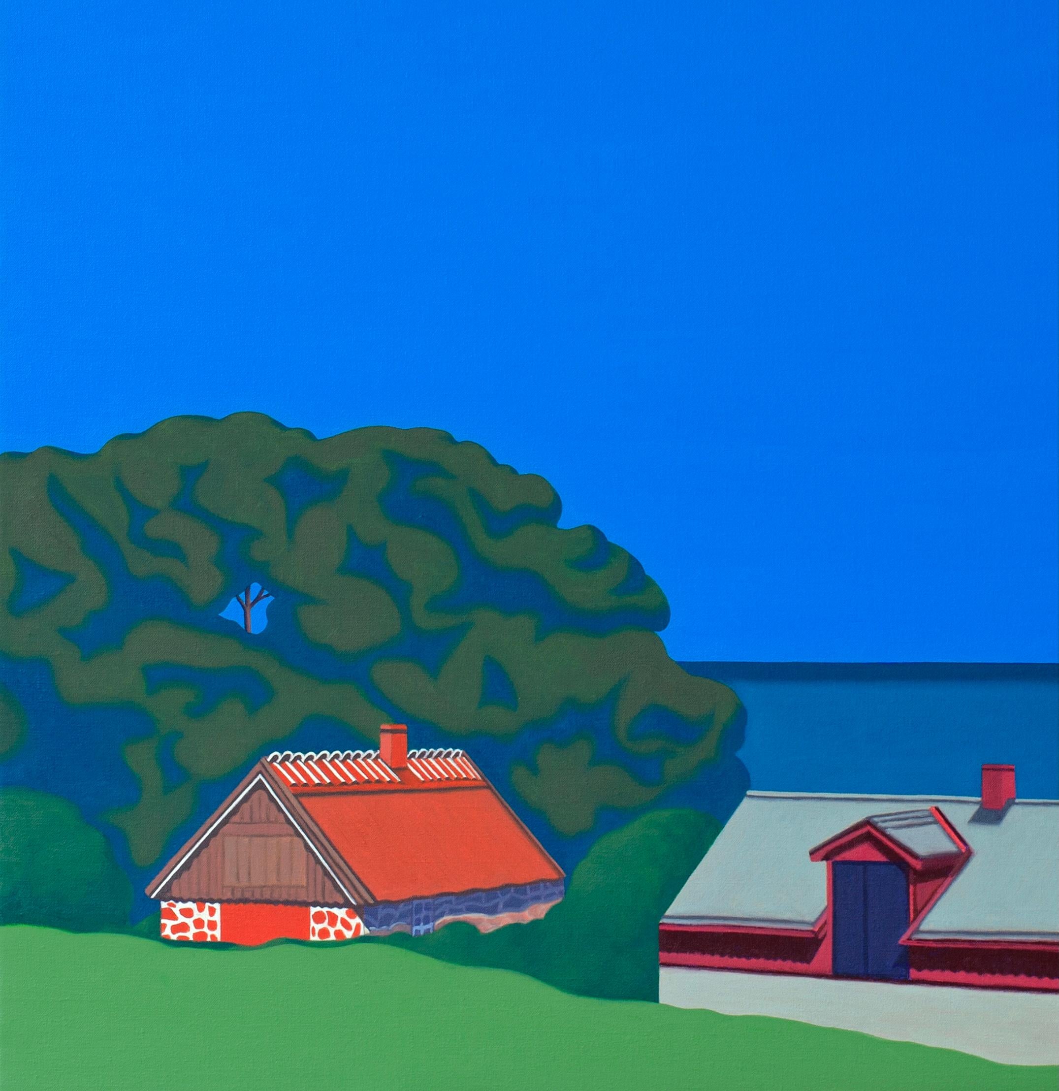 Skane Lane (Sweden) - landscape painting - Painting by Jeroen Allart