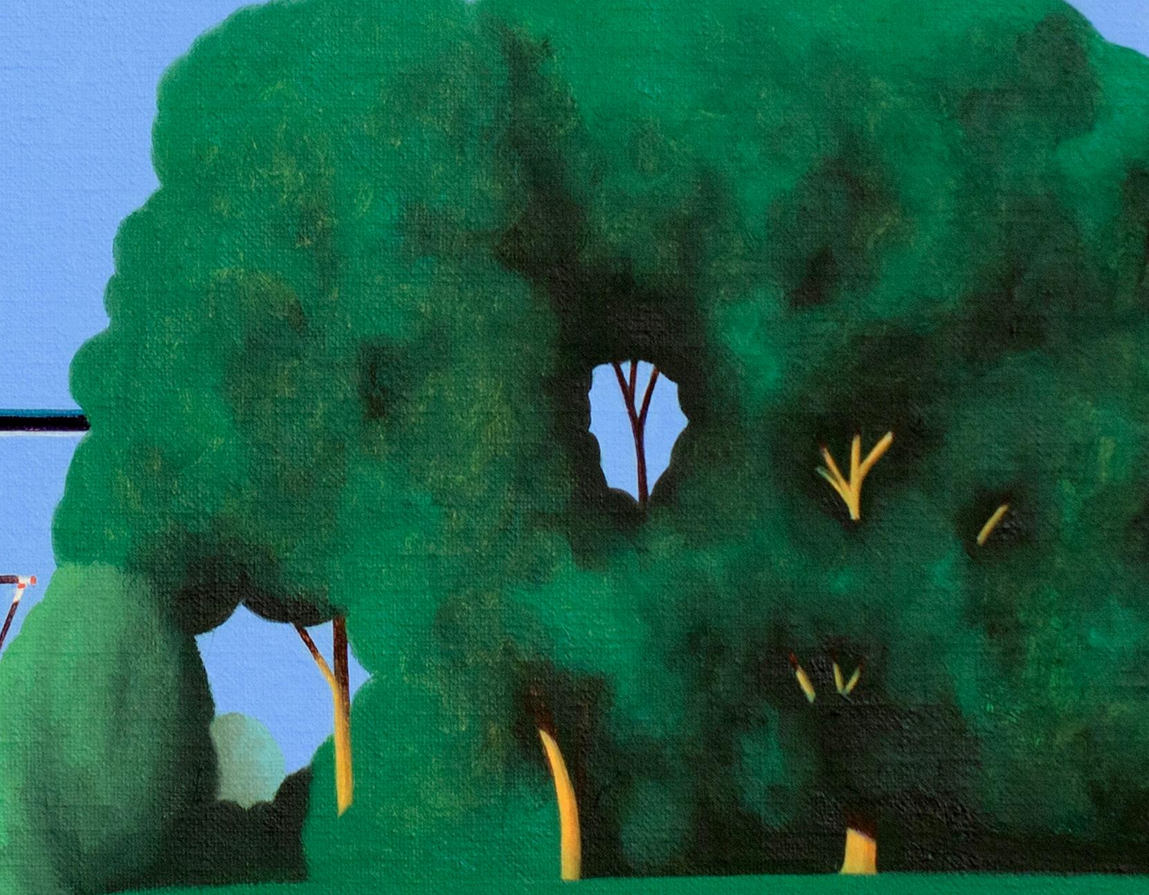 Molino de viento en Holanda - Pintura de paisaje en venta 2