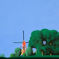 Windmill in Holland - Landscape painting