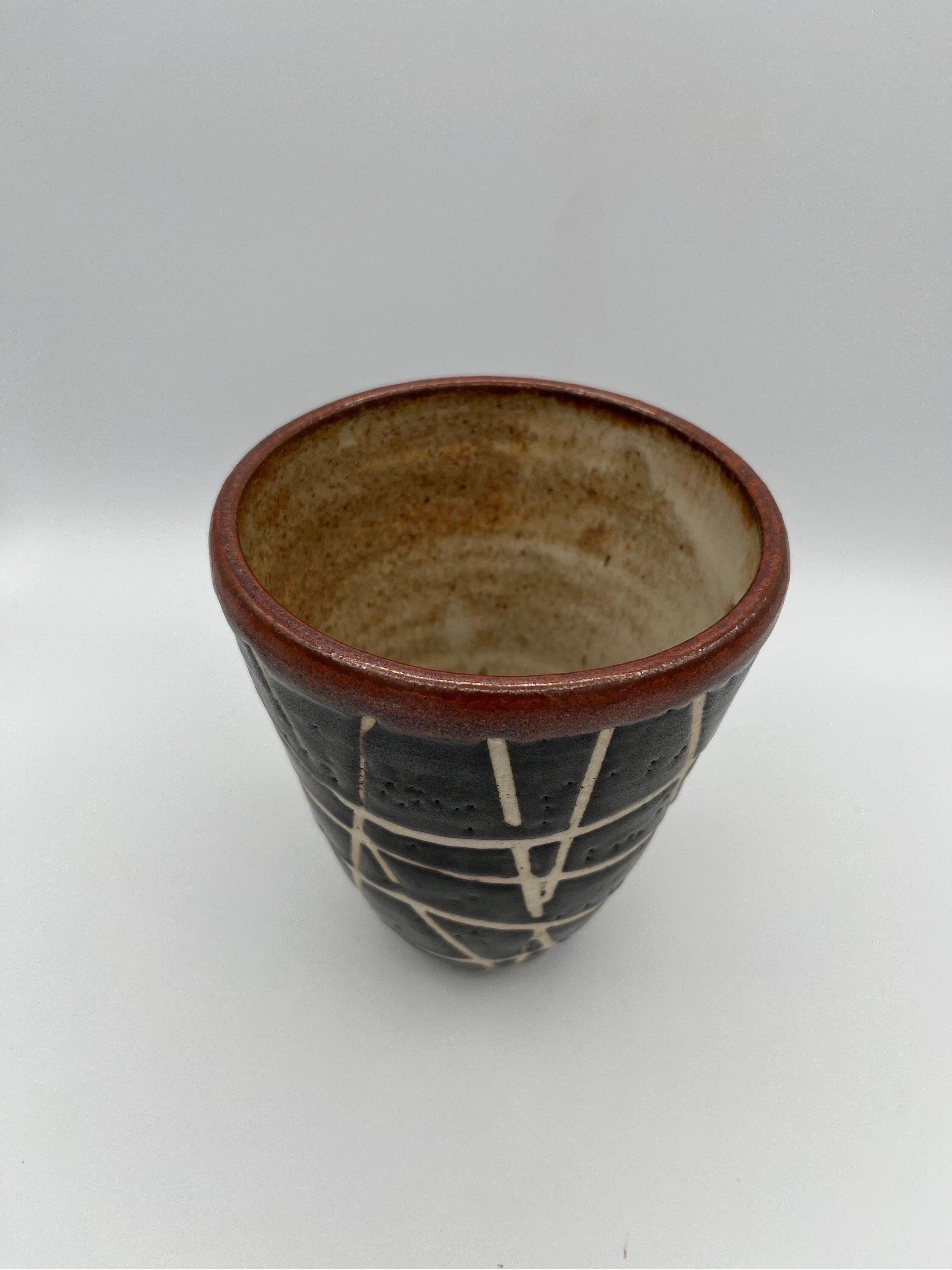 Mid-Century Modern Poterie céramique moderniste Jerome Ackerman en vente