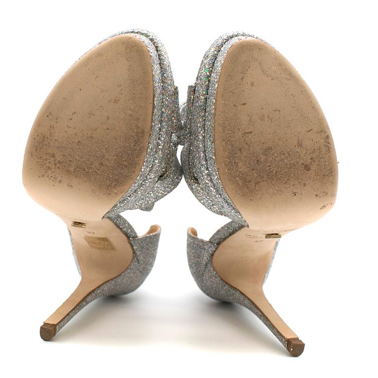 Jerome C. Rousseau Kier Iridescent Glitter Platform Sandals SIZE 37 For ...