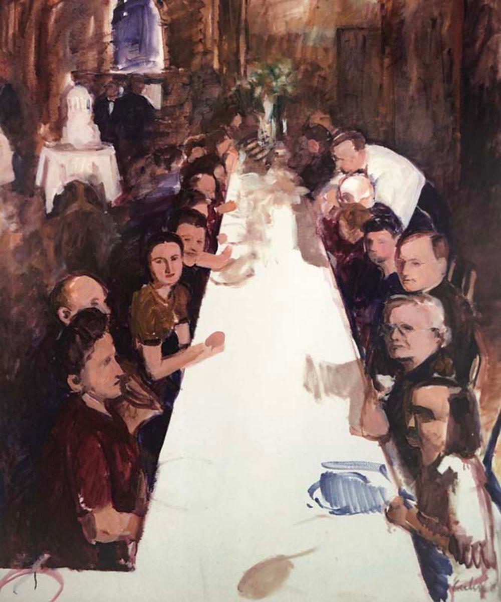 Jerome Carlin Figurative Painting - Wedding Table