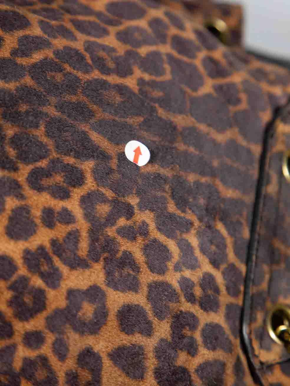 Jérôme Dreyfuss Brown Leopard Print Suede Lulu Sac à Dos 360 Backpack For Sale 3