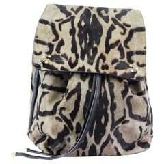 Jérôme Dreyfuss Florent Leopard Print Calf Hair And Leather Backpack