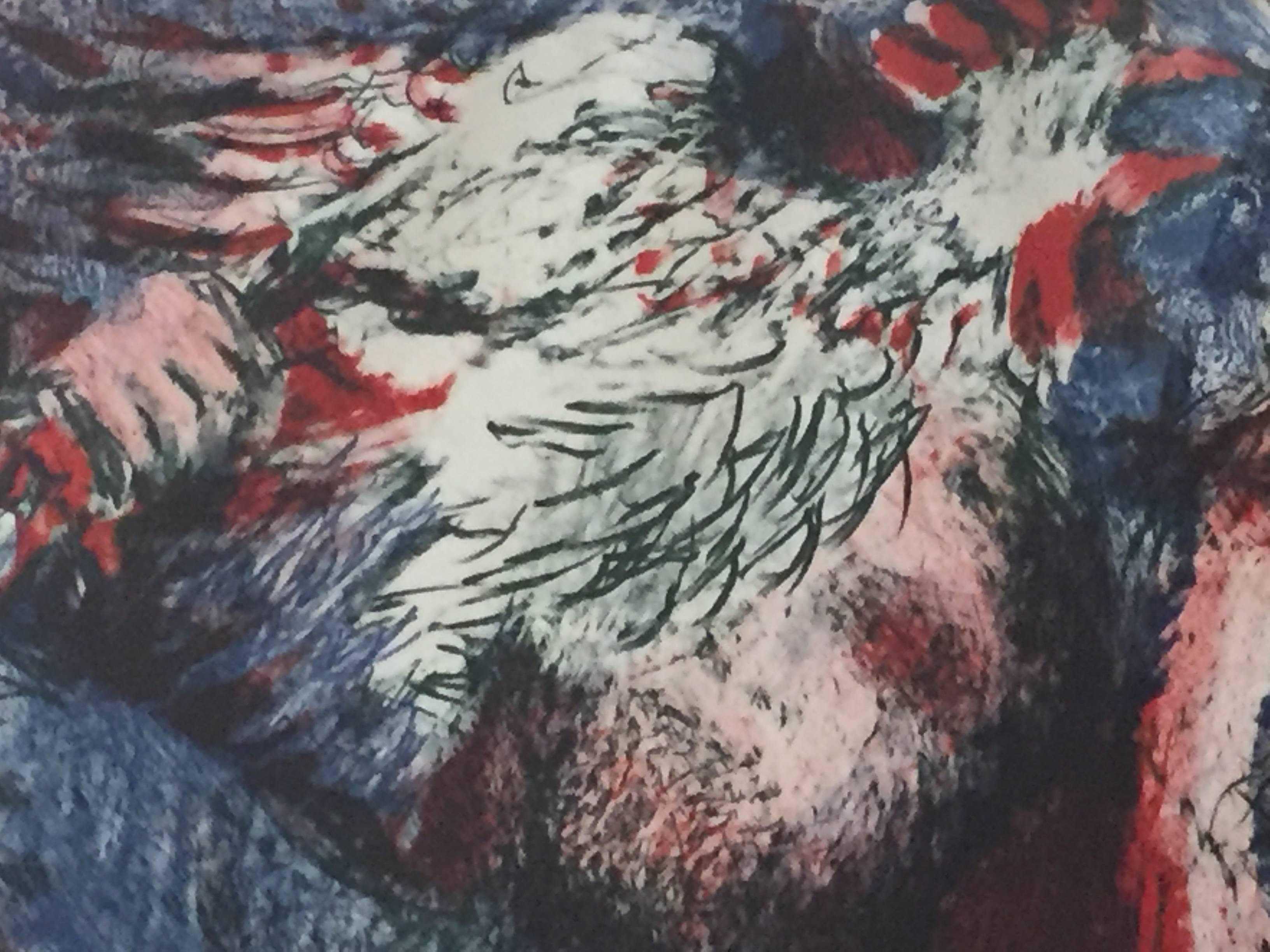 Kappara, Ritual, Seltener Judaica-Druck (Braun), Figurative Print, von Jerome Kaplan