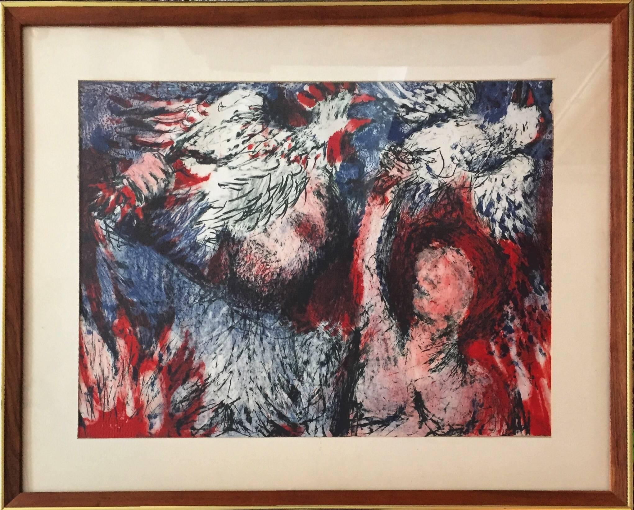 Jerome Kaplan Figurative Print – Kappara, Ritual, Seltener Judaica-Druck